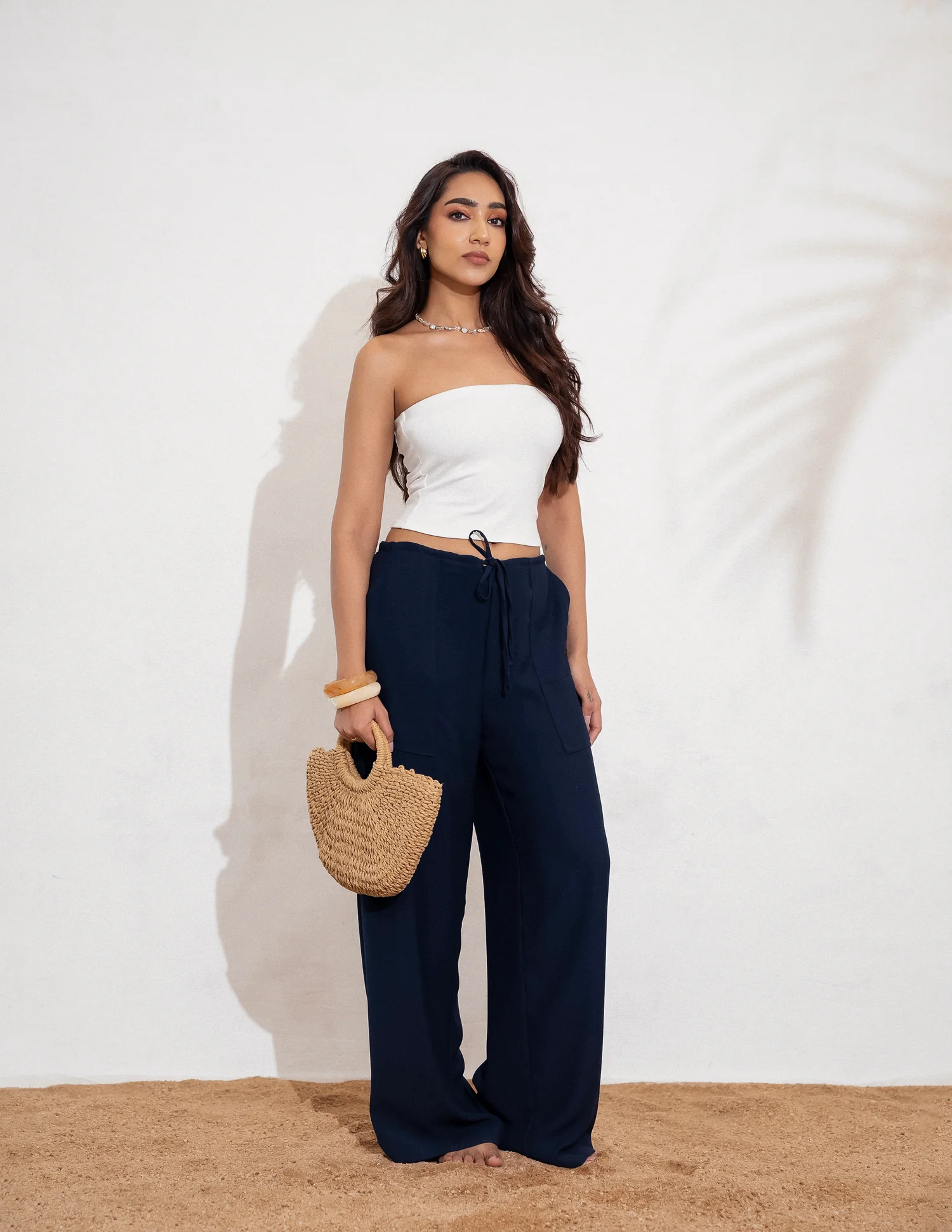 Drawstring Wide Leg Pant - Image 4