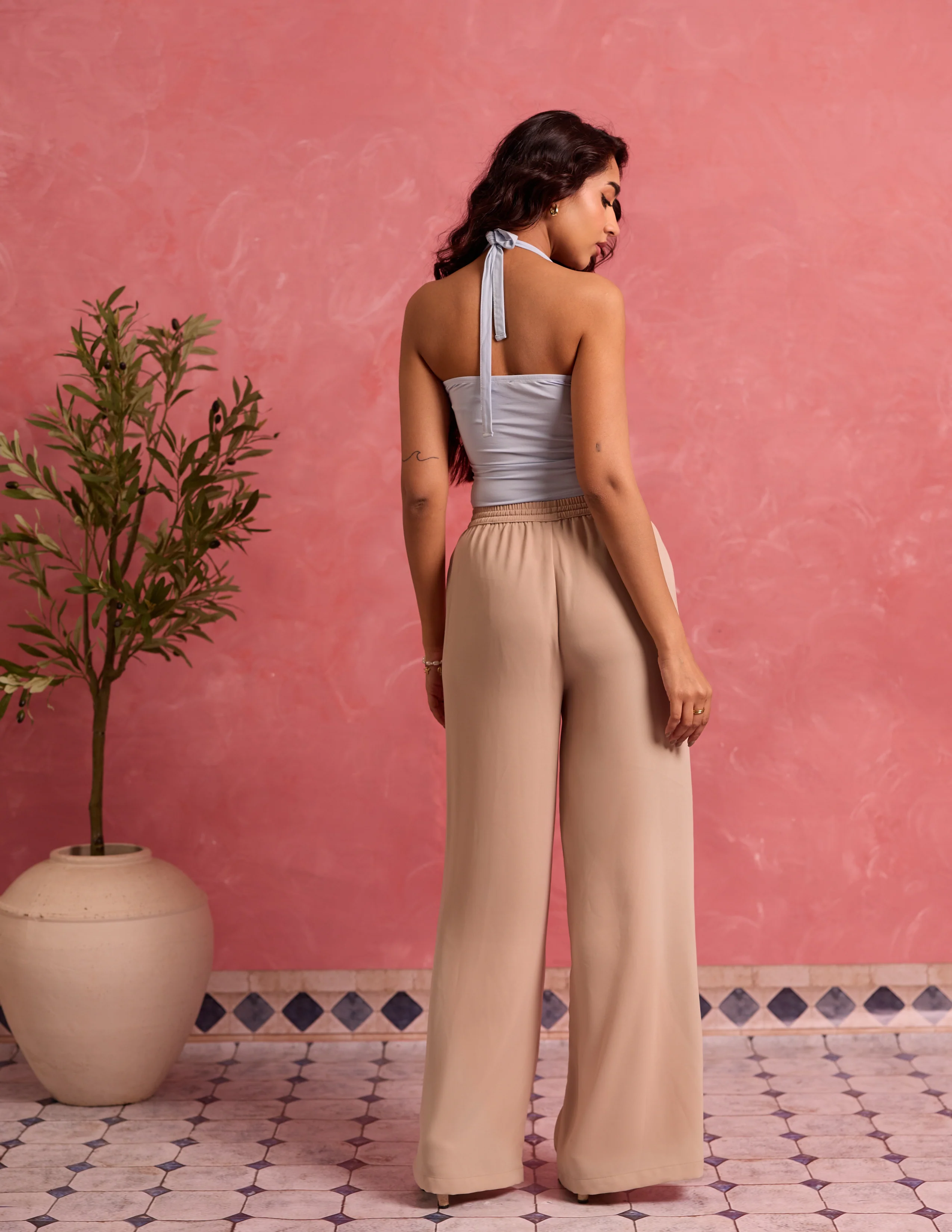 Drawstring Wide Leg Pant - Image 5