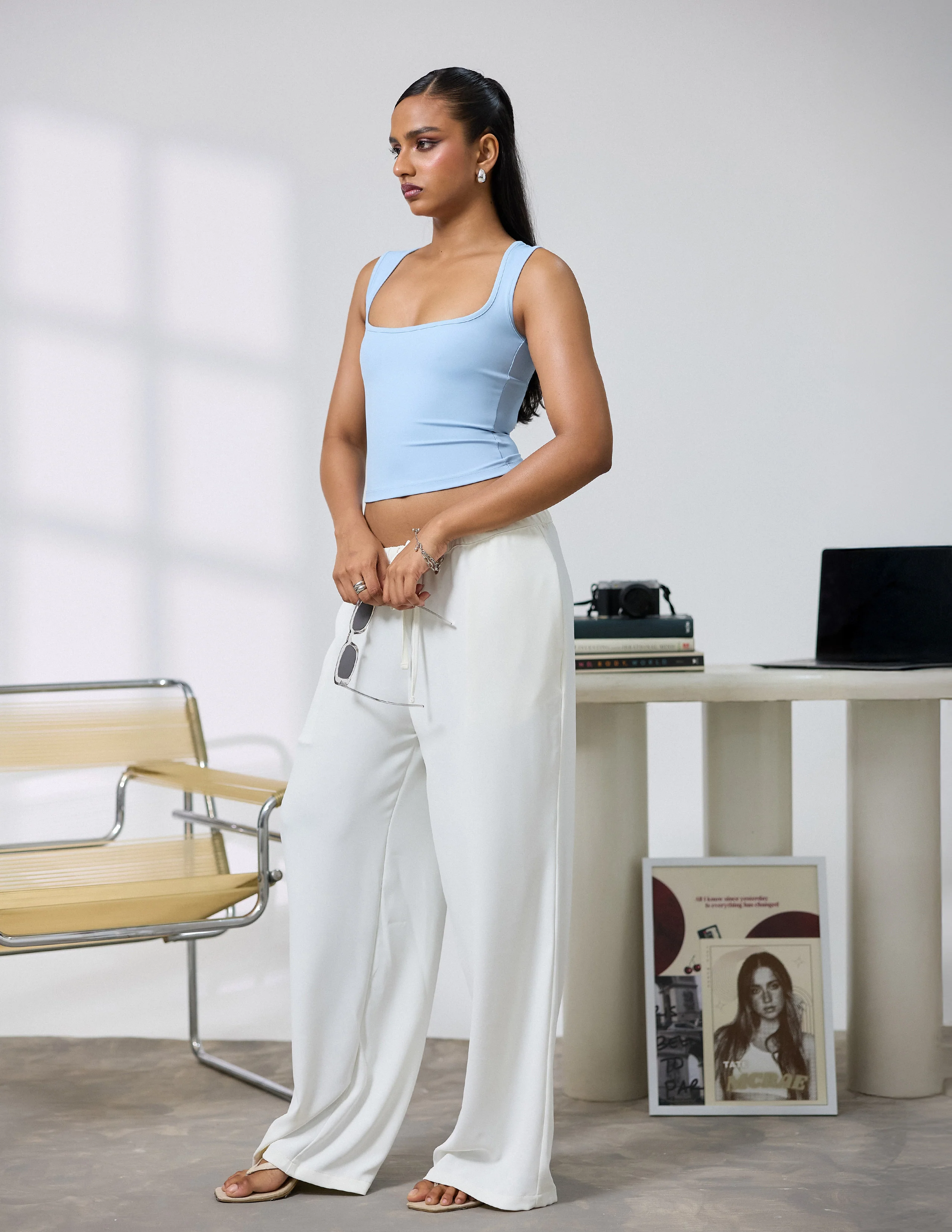 Drawstring Wide Leg Pant - Image 2