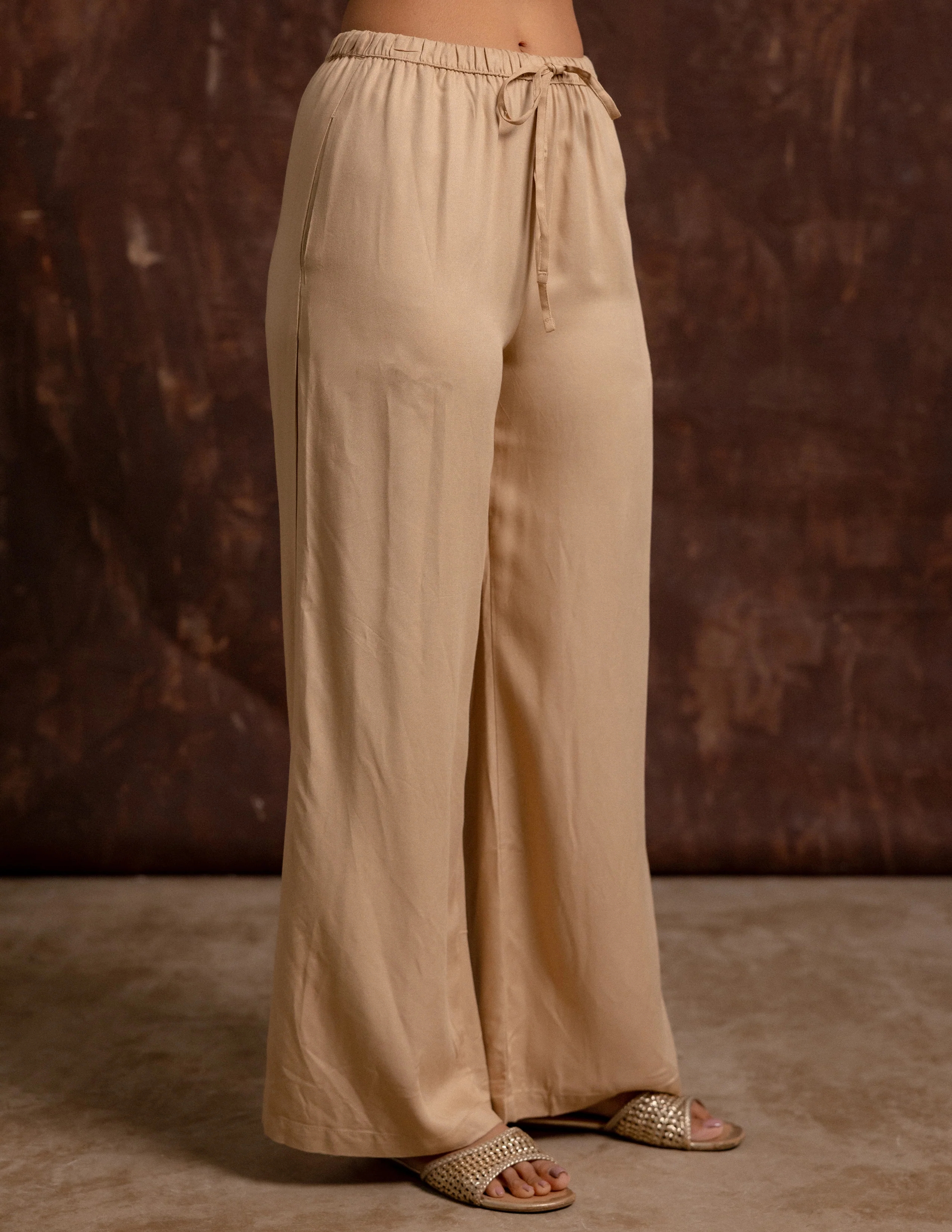 Drawstring Wide Leg Pant - Image 3