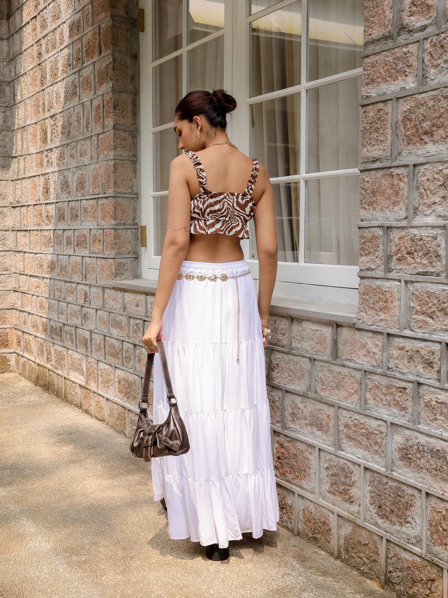 Elasticated Tiered Maxi Skirt - Image 3