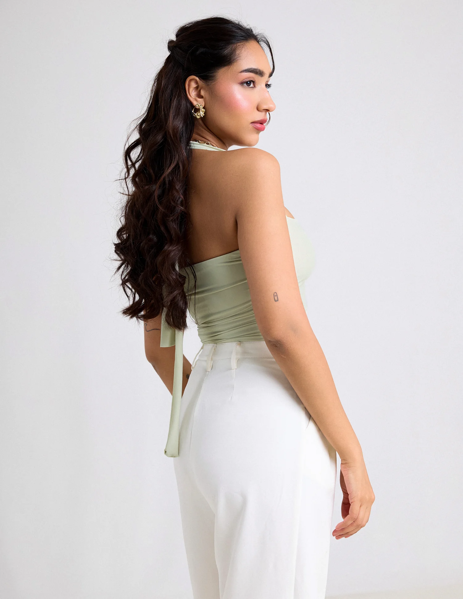 Fitted Halter Neck Top - Image 3