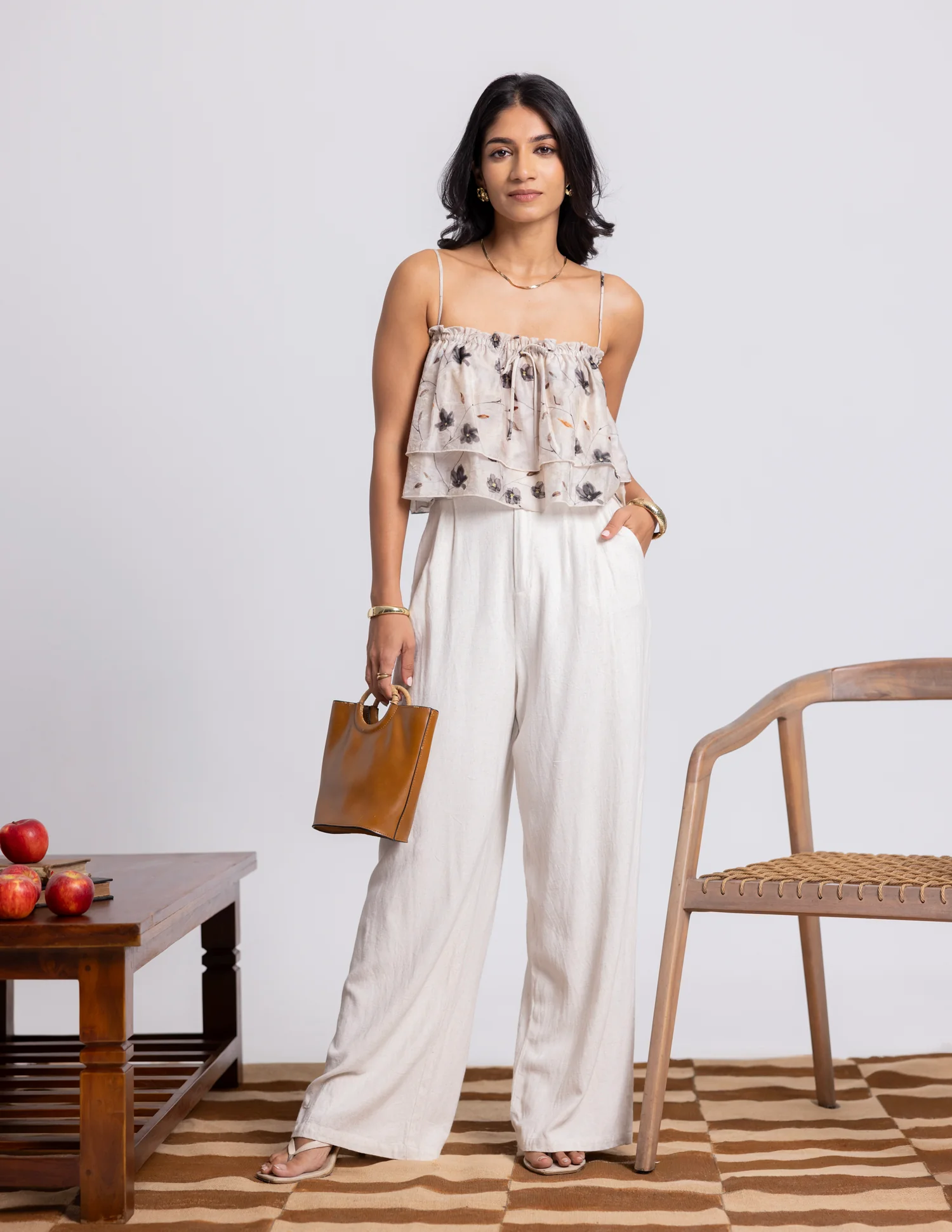 Frill Detailed Printed Top - Image 4