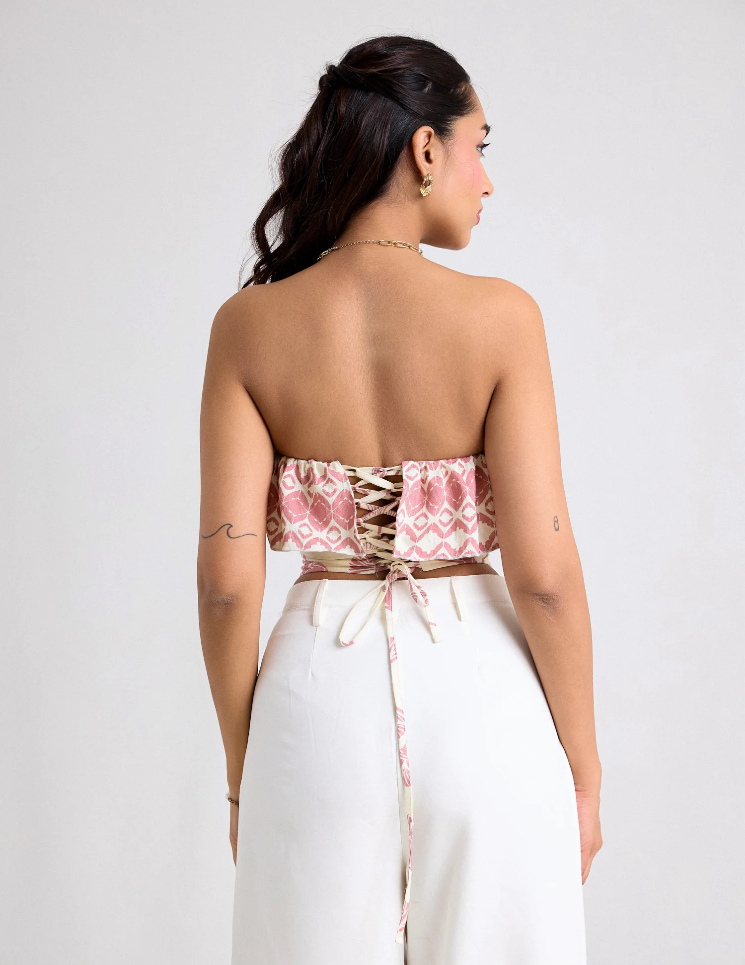 Frill Detailed Tube Corset Top - Image 3