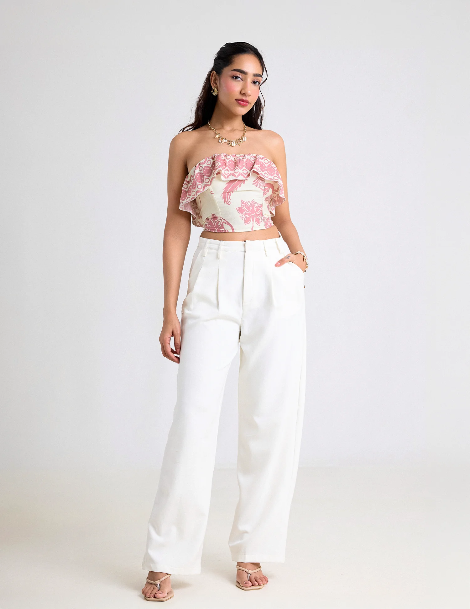 Frill Detailed Tube Corset Top - Image 5
