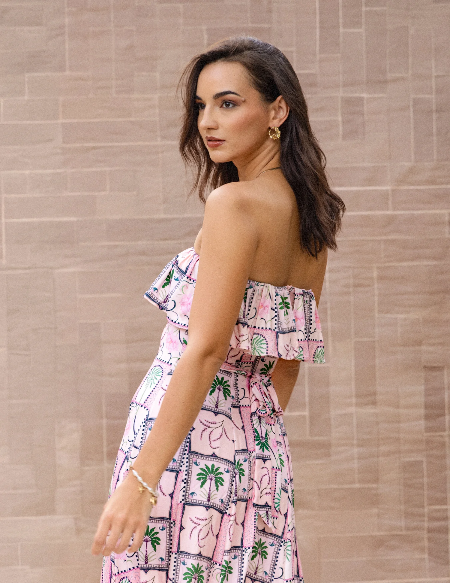 Frill Detailed Tube Dress - Image 4