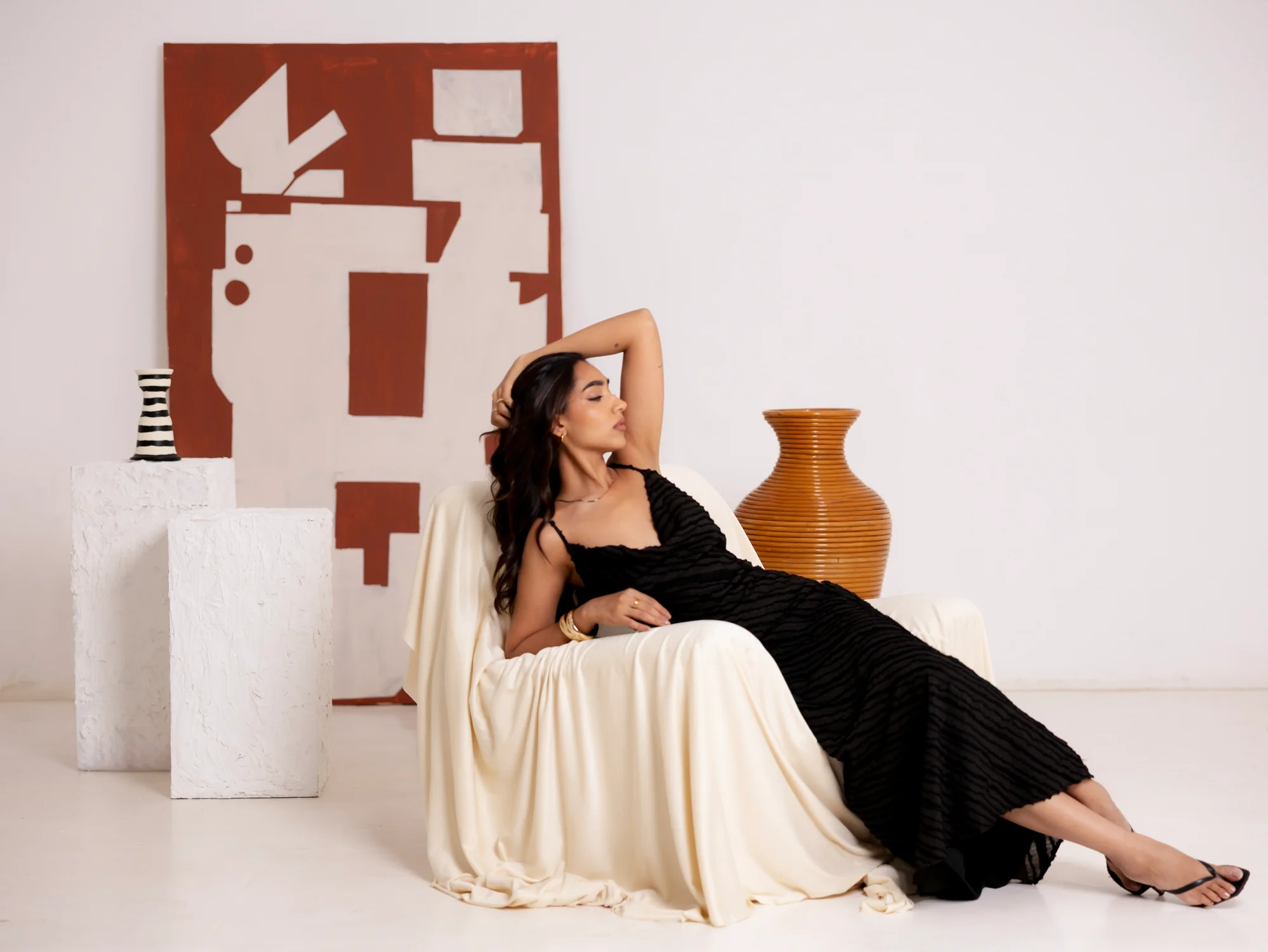 Front Cowl Sleeveless Maxi Dress - Image 5