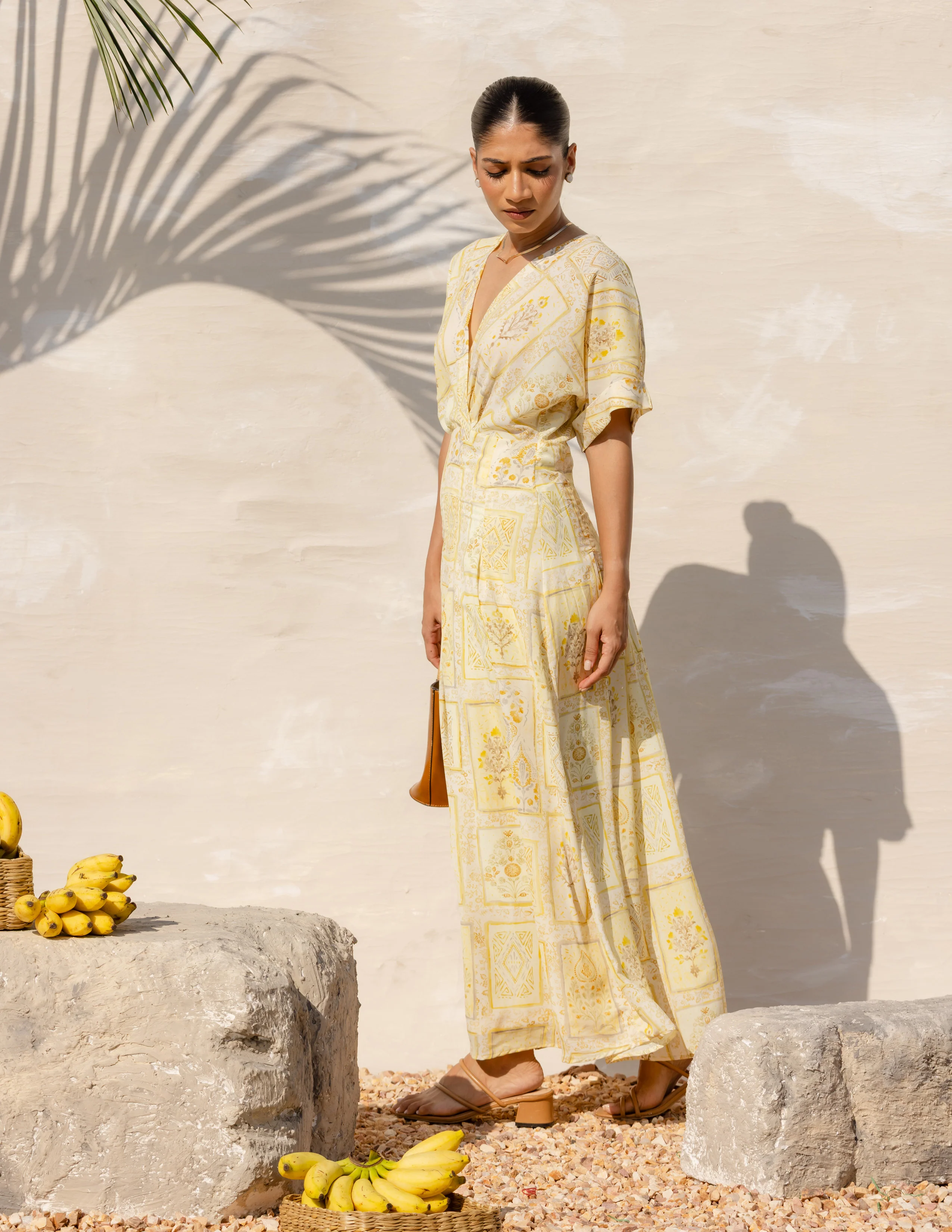 Front Overlapped Pannel Detailed Maxi Dress - Image 3
