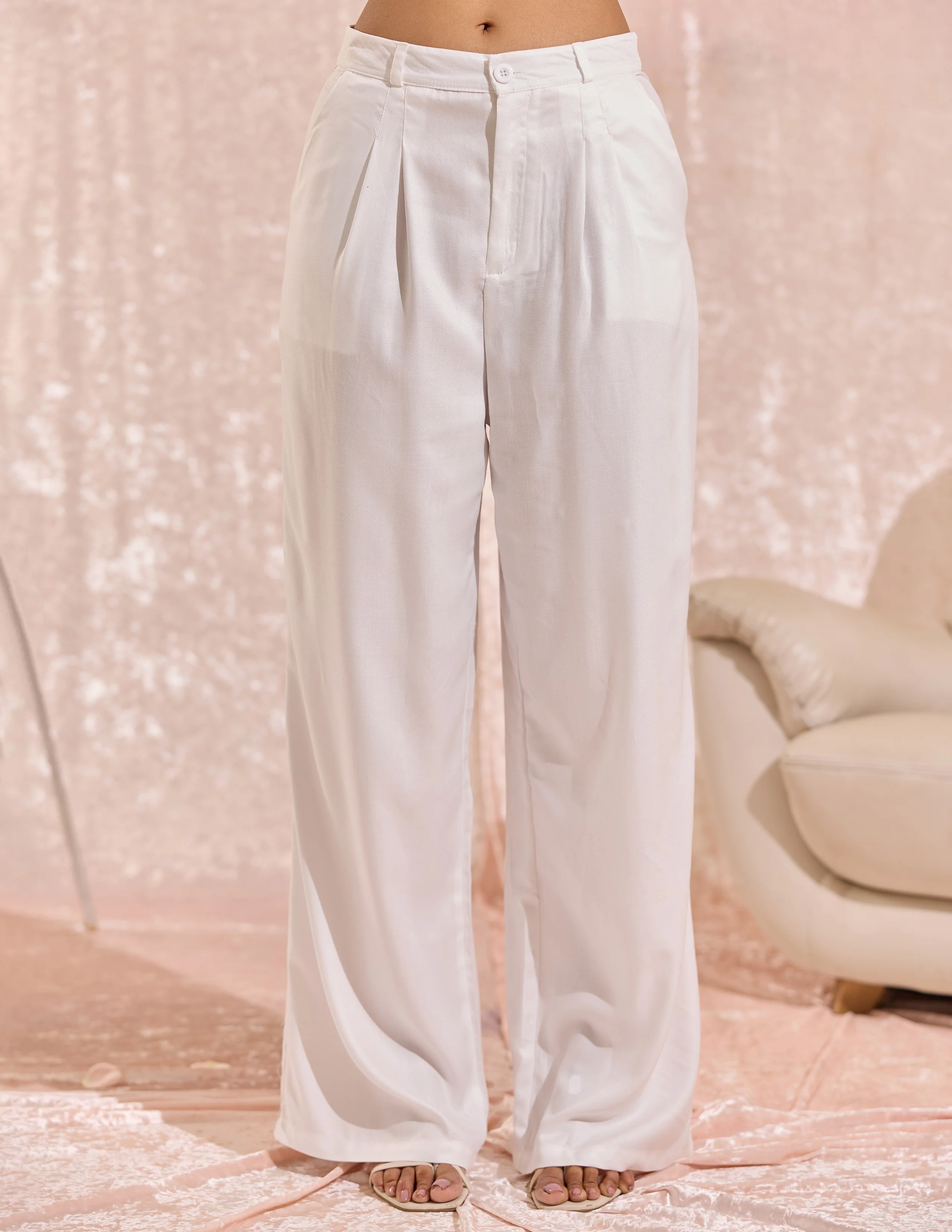 Front Pleated Straight Leg Pant - Image 2