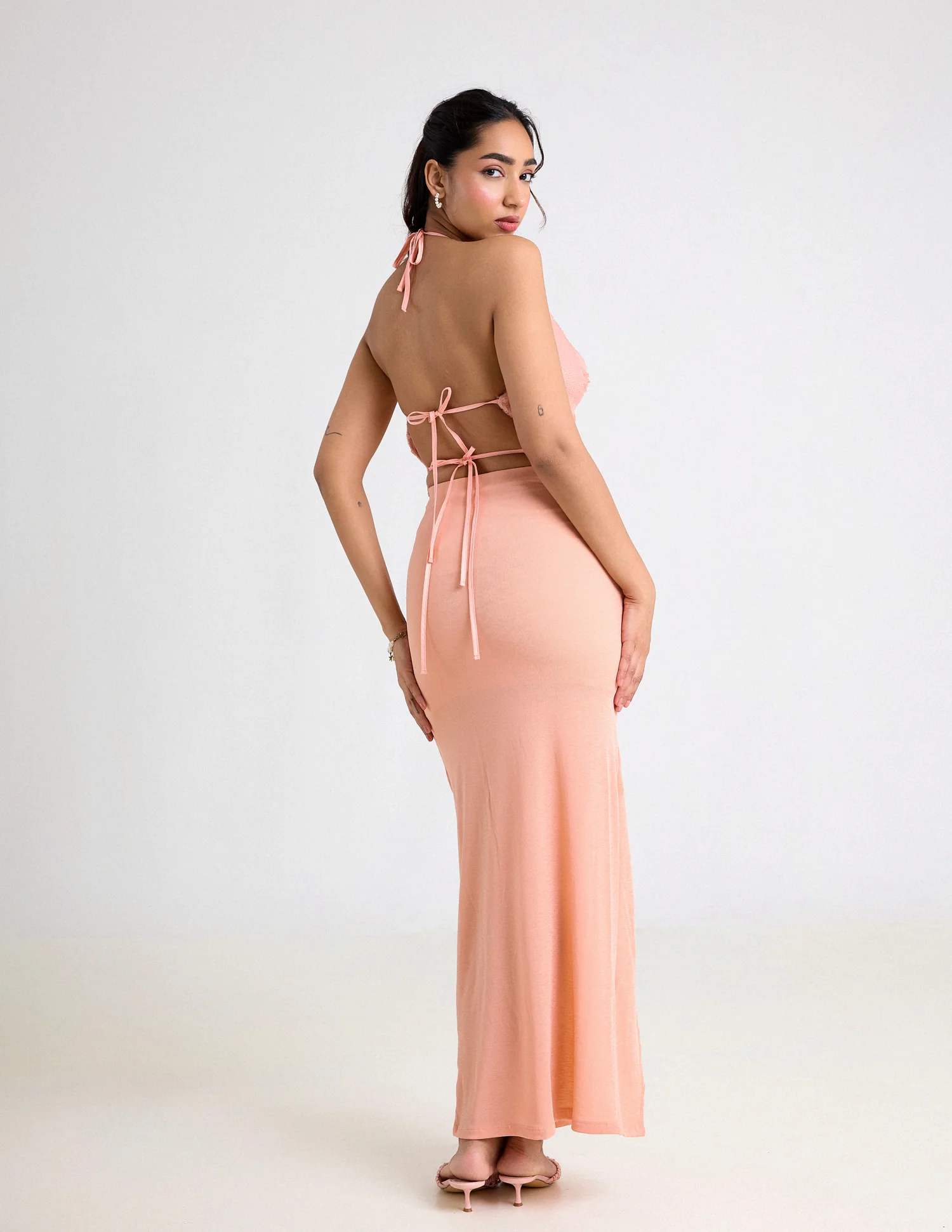 Front Ruched Detailed Maxi Skirt - Image 3