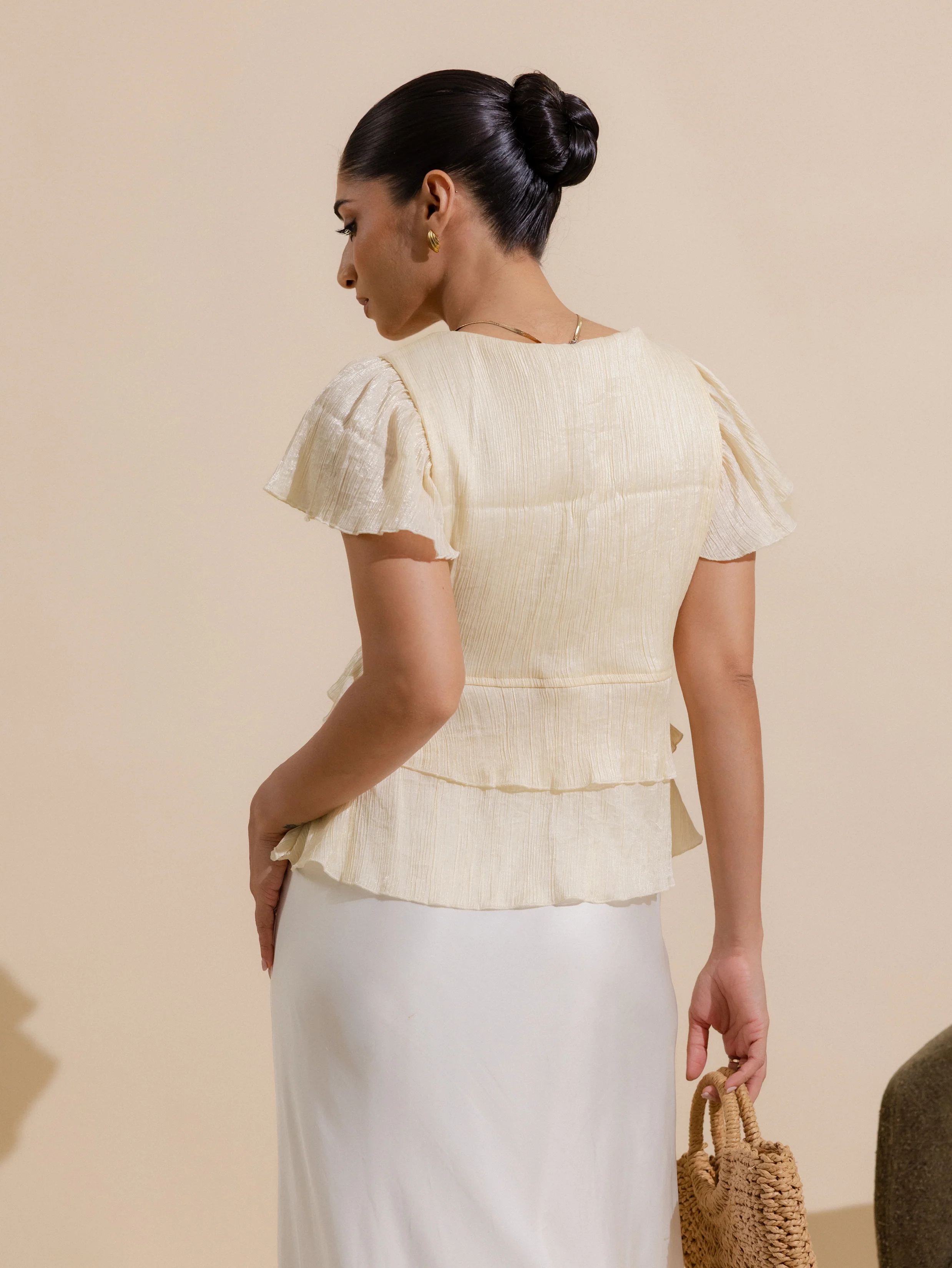 Front Tie Up Ruffle Top - Image 4
