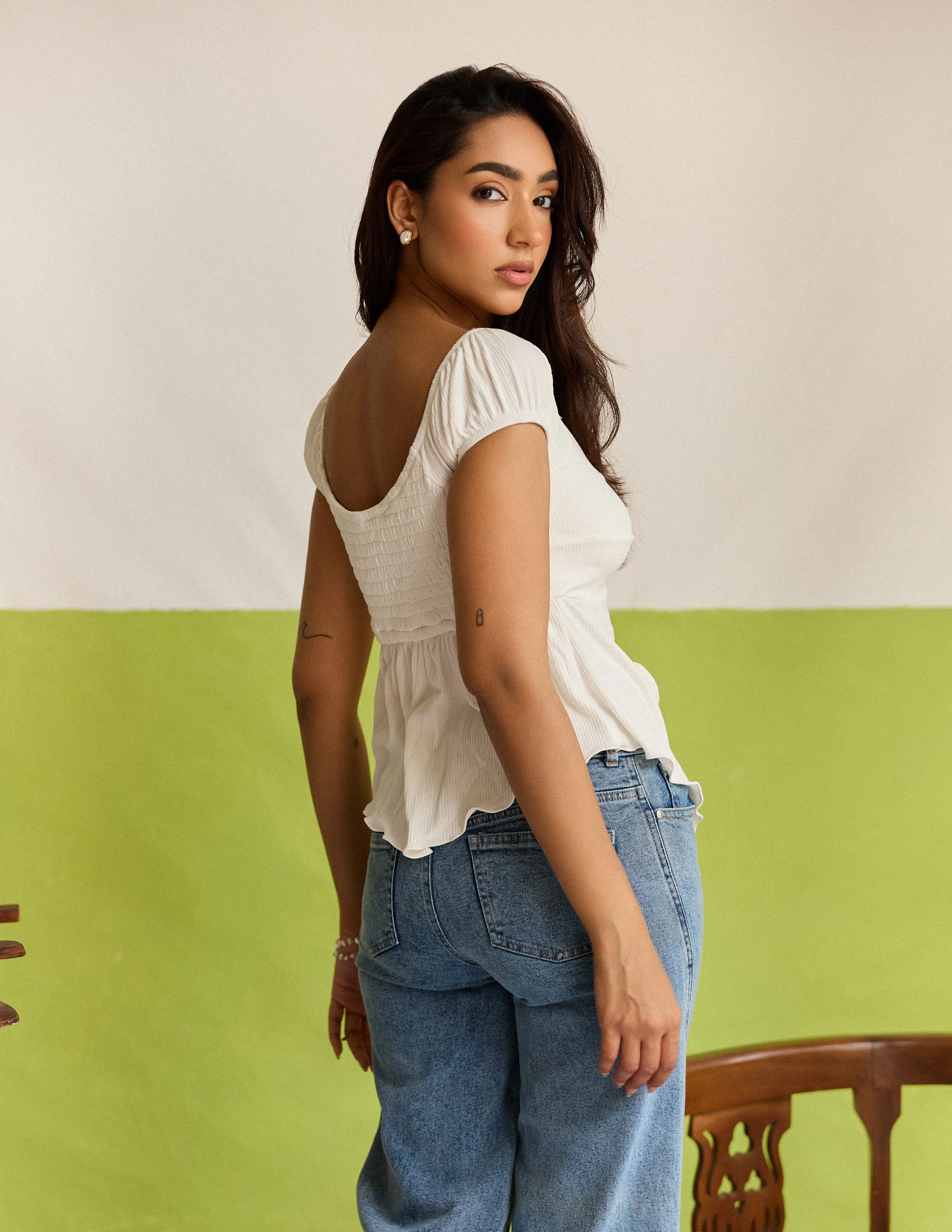 Front Twist Detailed Bustier Top - Image 3