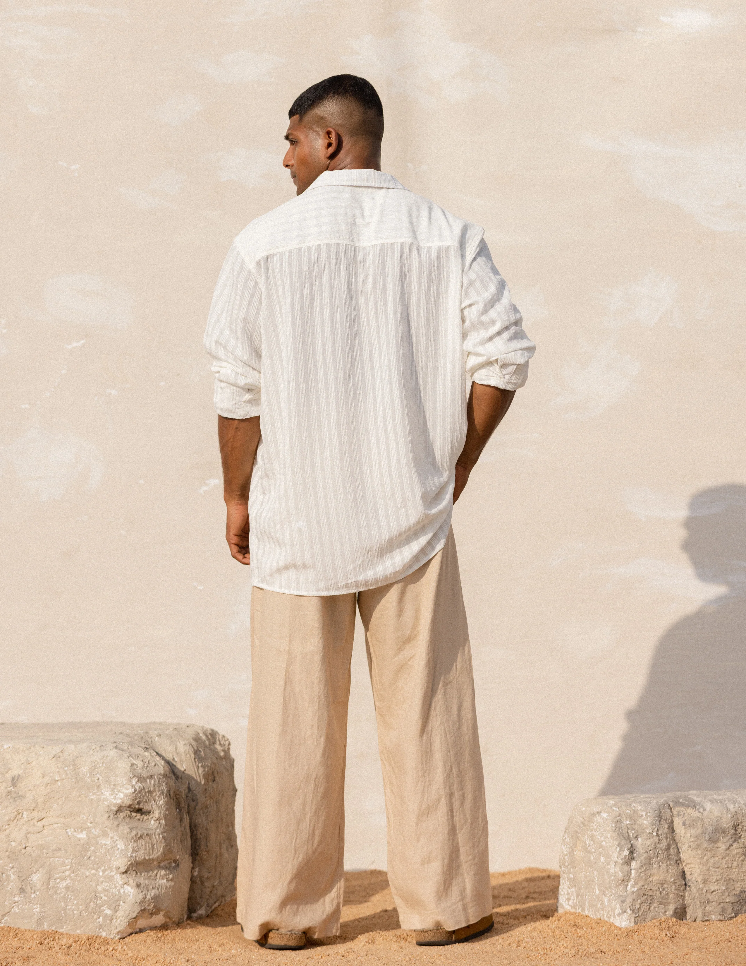 Half placket long sleeve shirt - Image 4