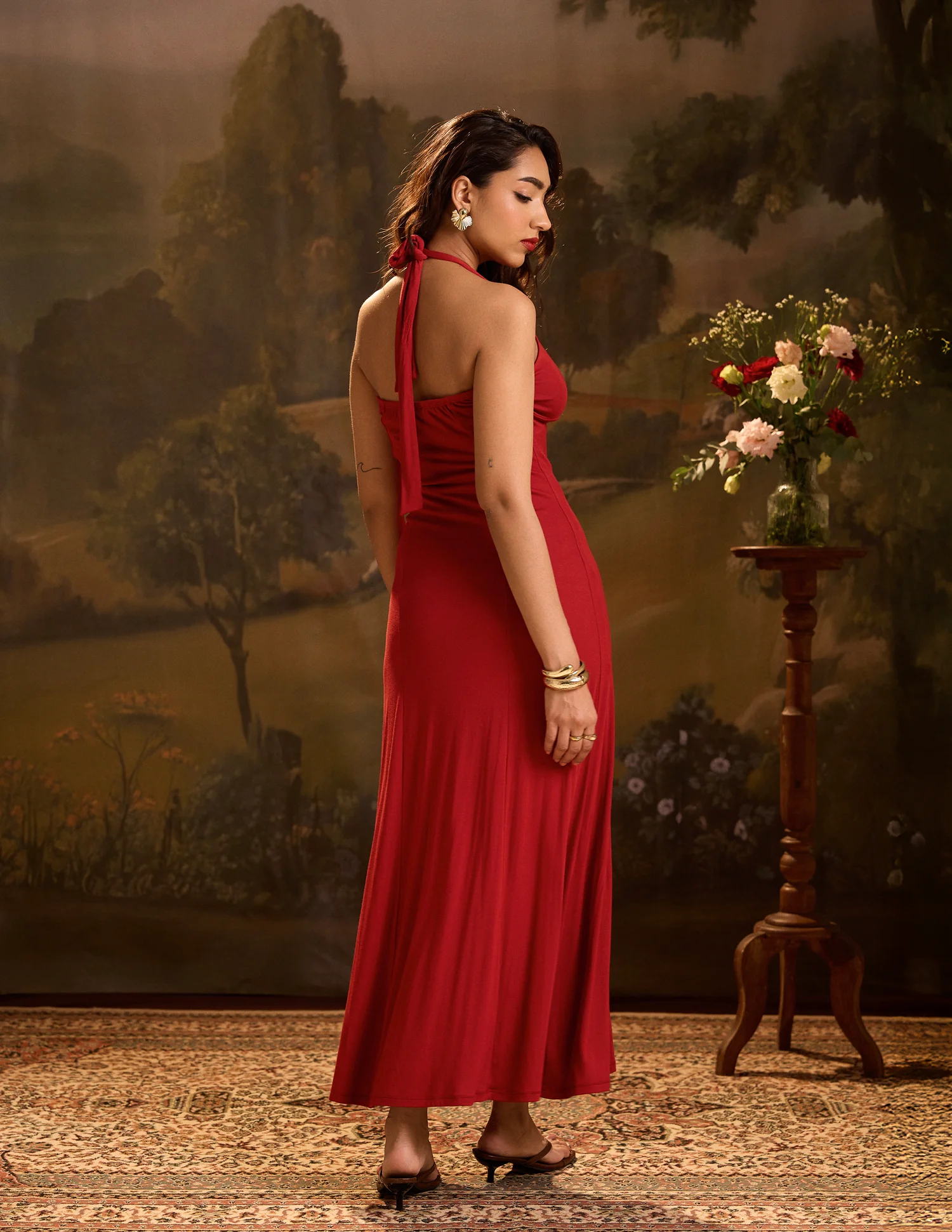 Halter Neck Bustier Maxi Dress - Image 3