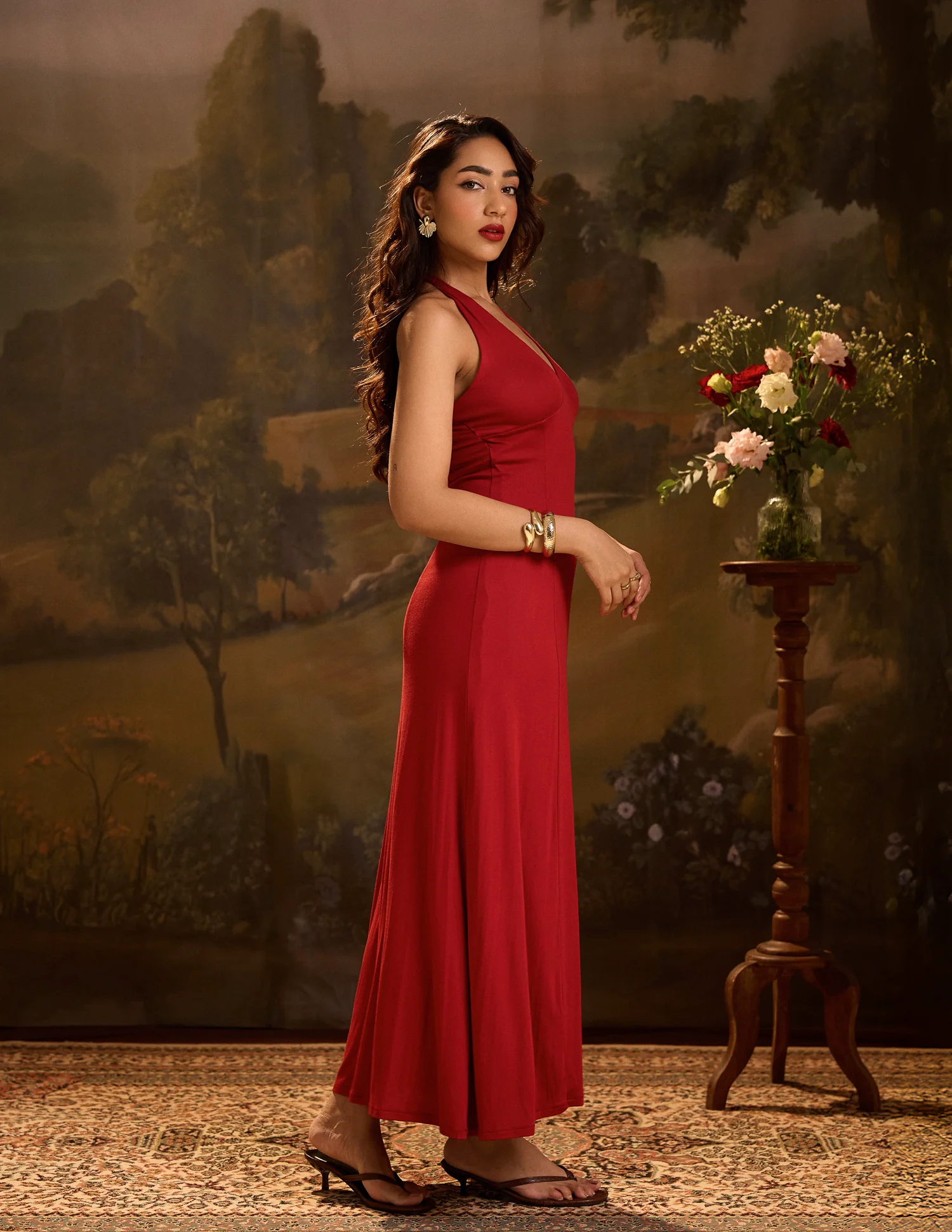 Halter Neck Bustier Maxi Dress - Image 4