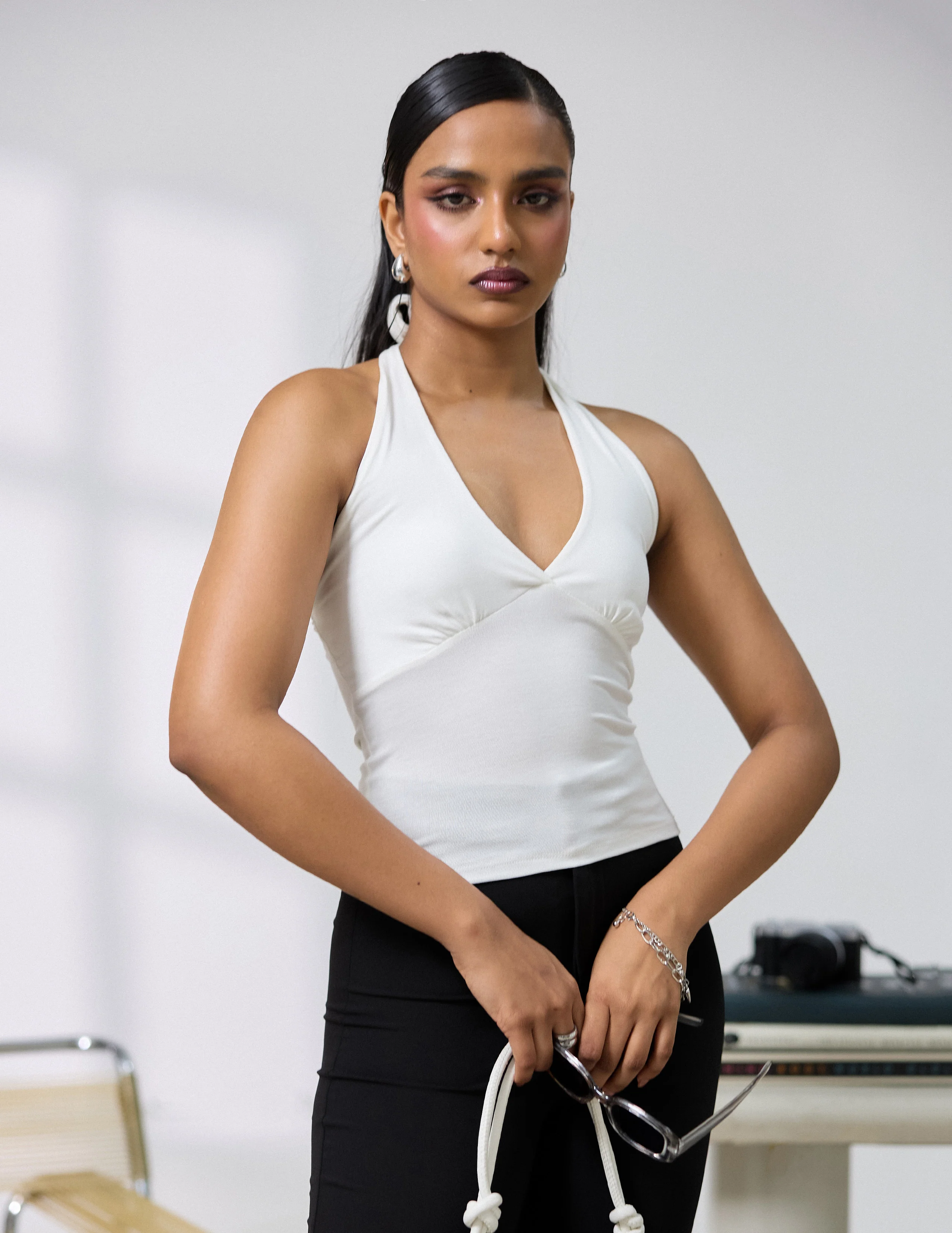 Halter Neck Bustier Top