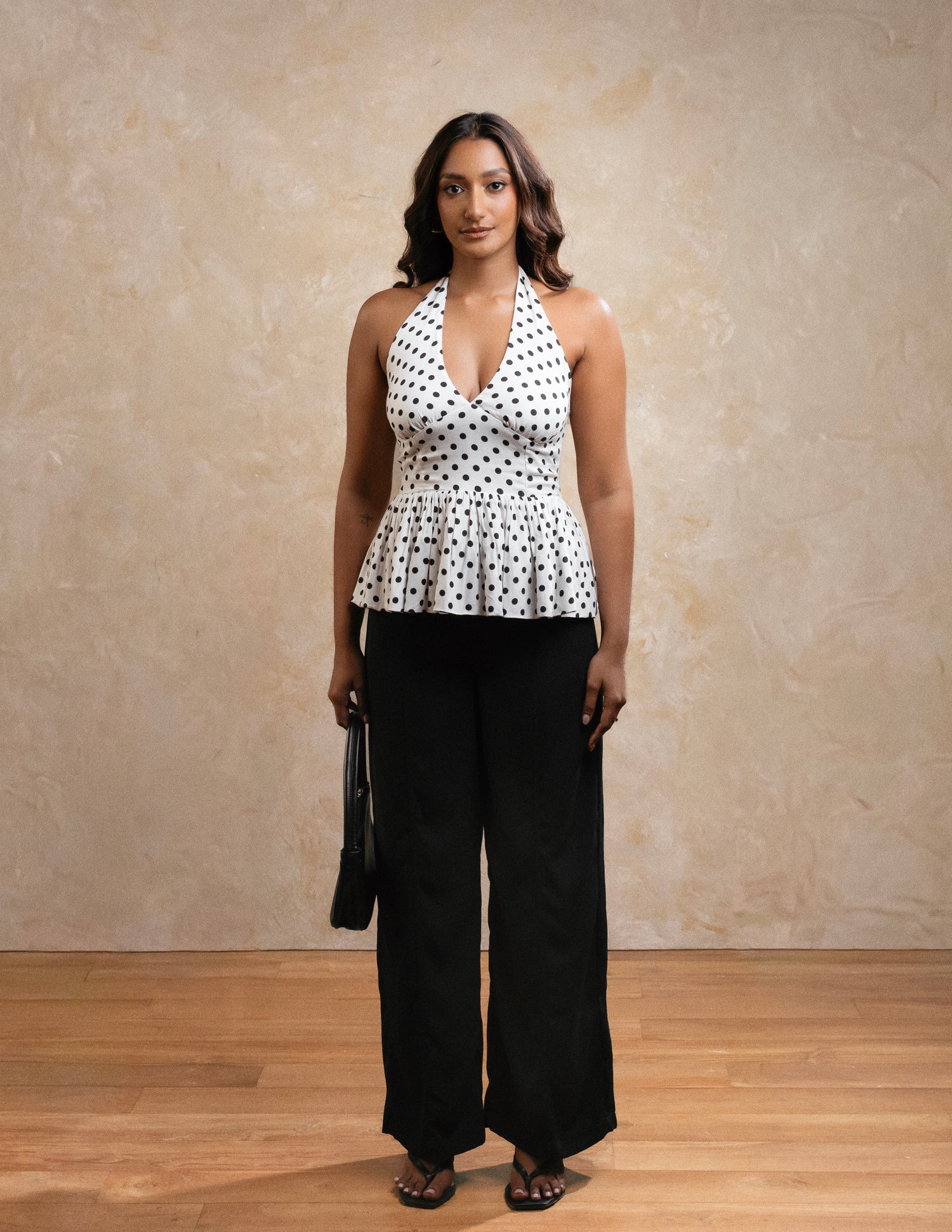 Halter Neck Peplum Top - Image 4