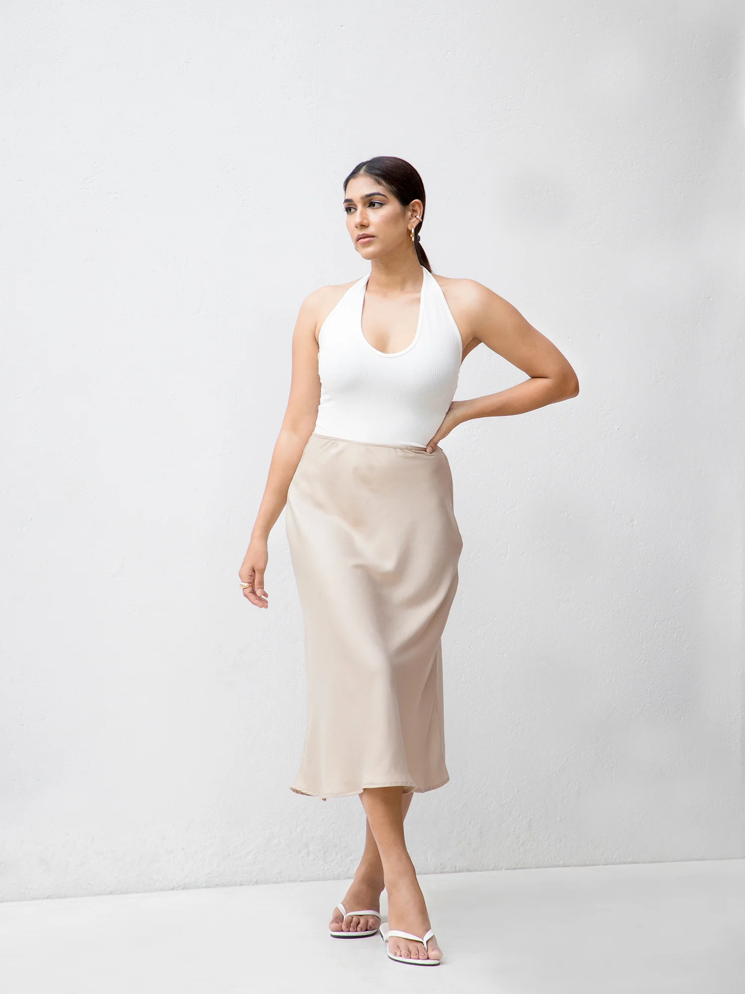 Halter Neck Rib Bodysuit - Image 3