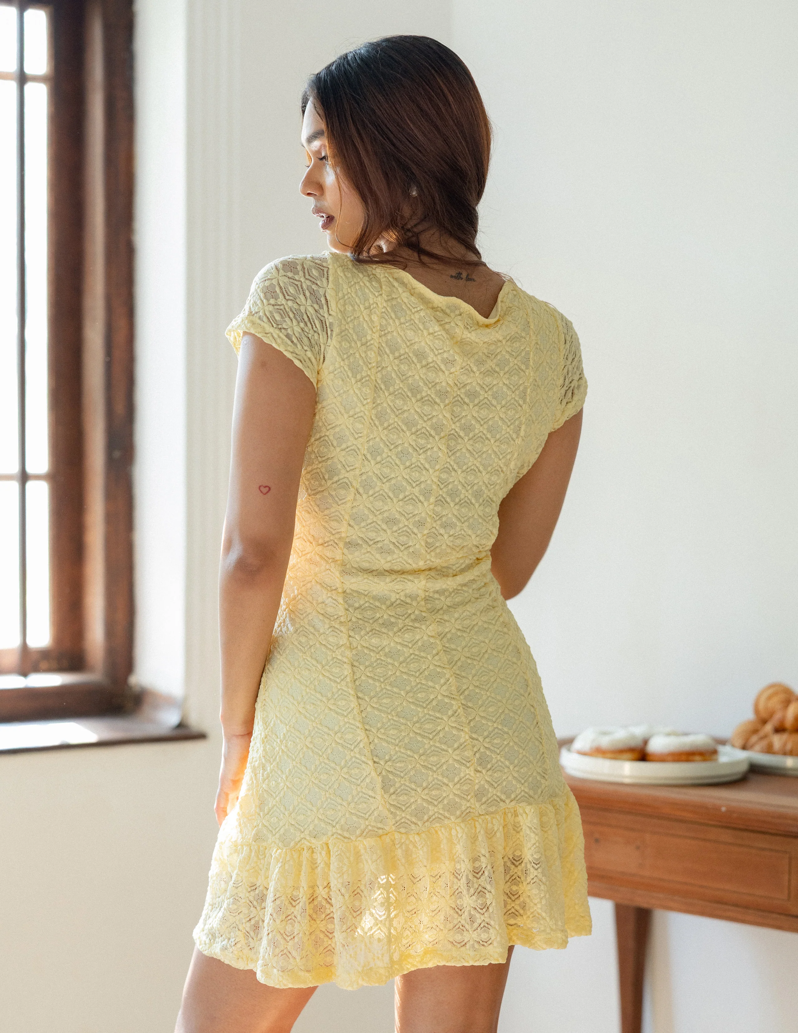 Hem Frill Detailed Mini Dress - Image 4