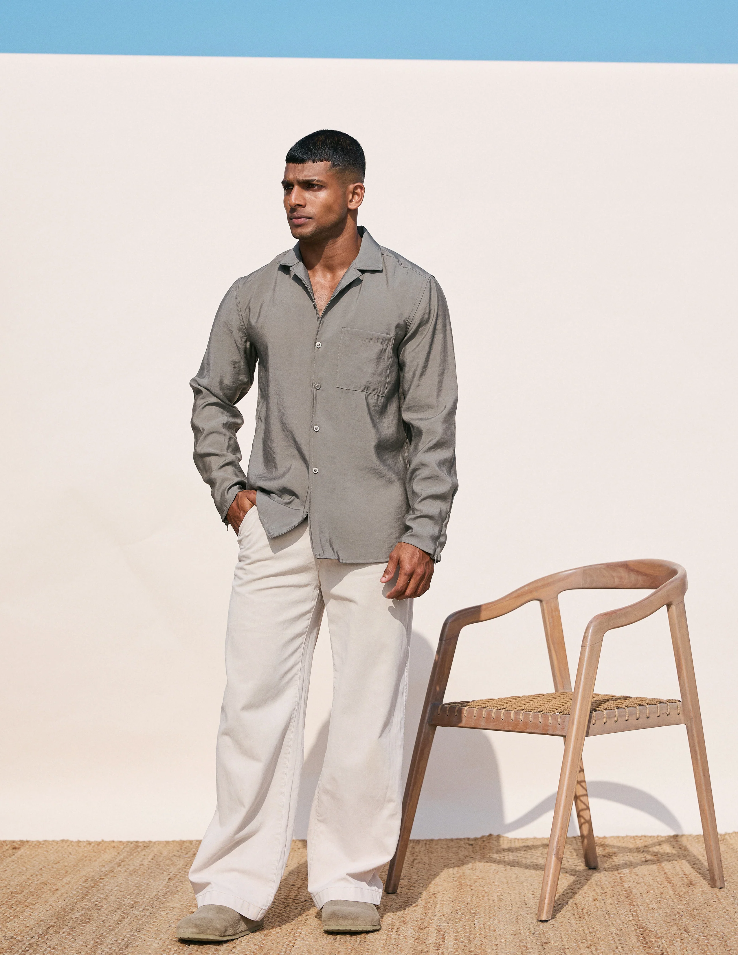 Hidden zipper detail shirt - Image 3