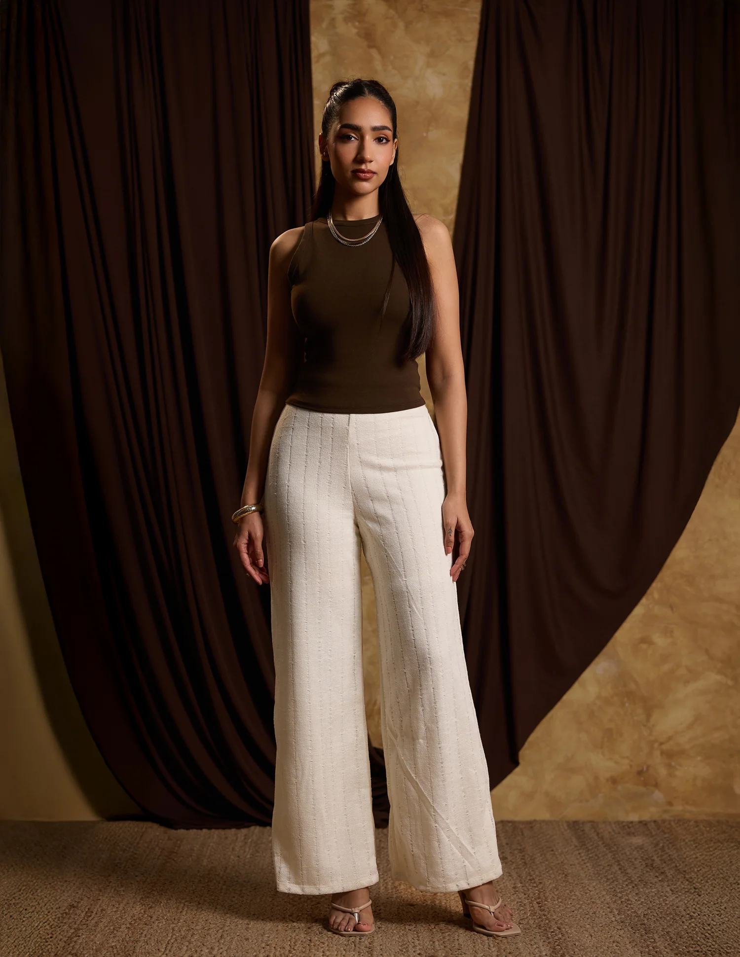 High Neck Sleeveless Fitted Top - Image 5