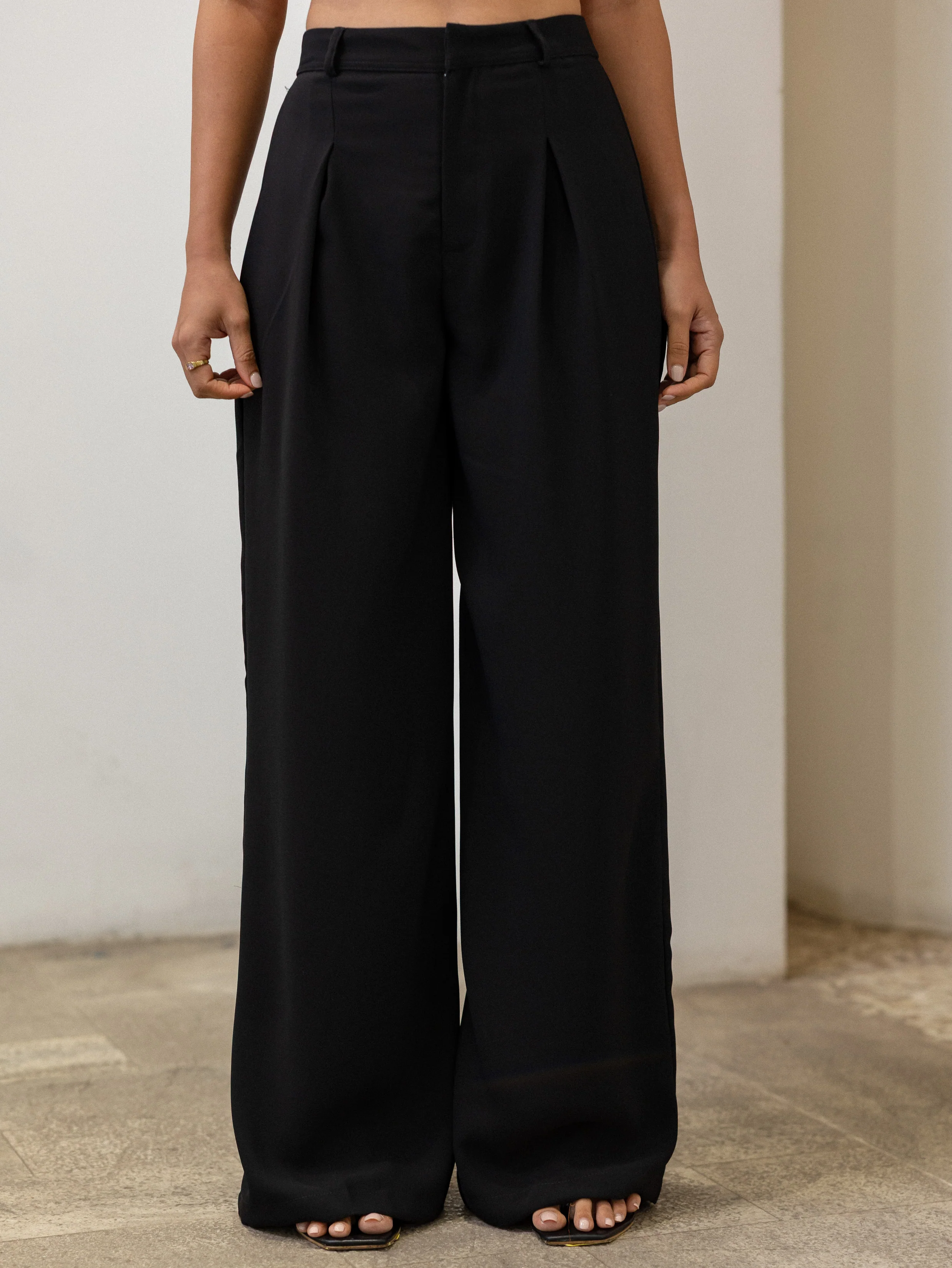 High Waist Front Pleated Pant - Image 3