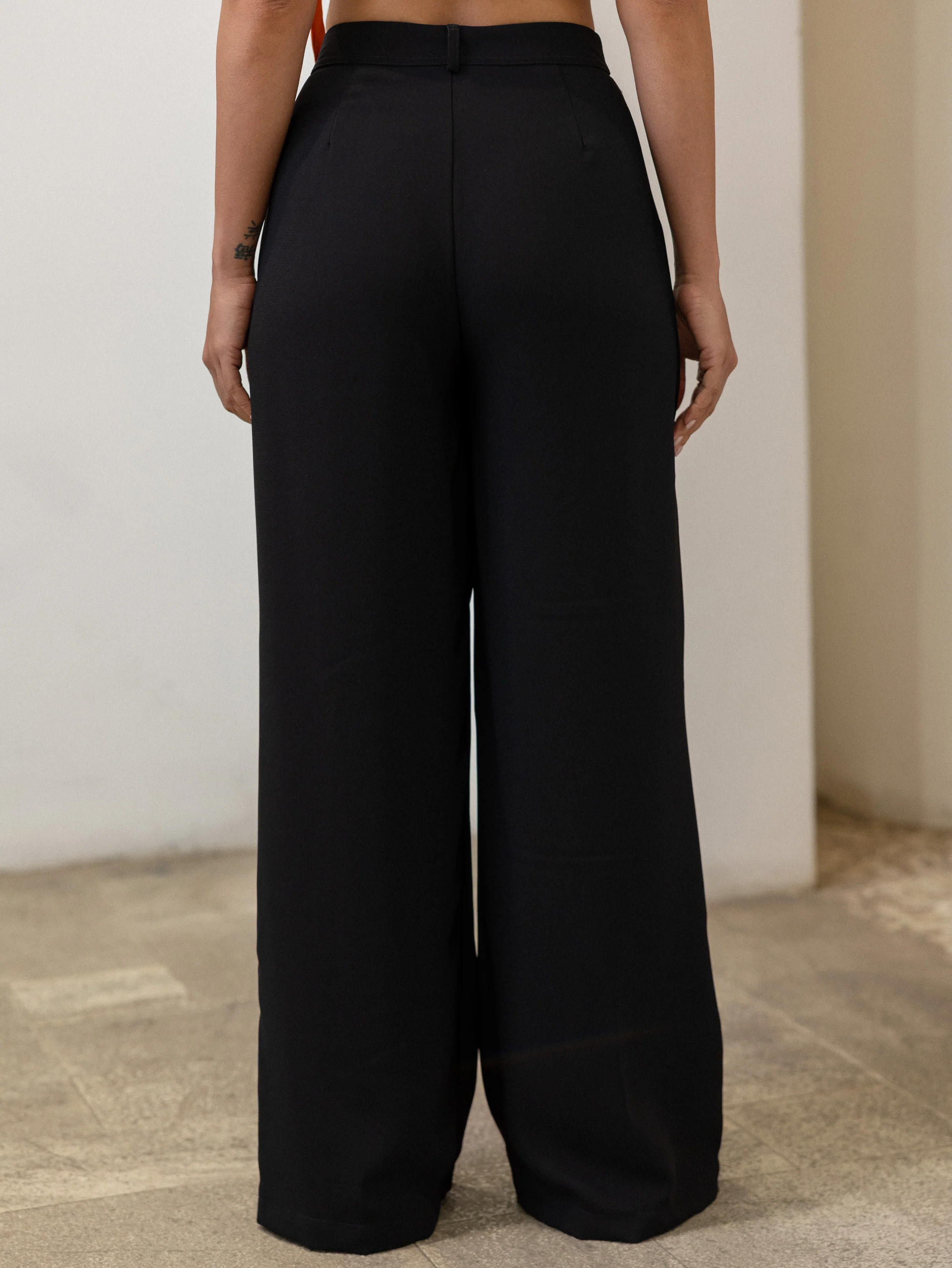 High Waist Front Pleated Pant - Image 5