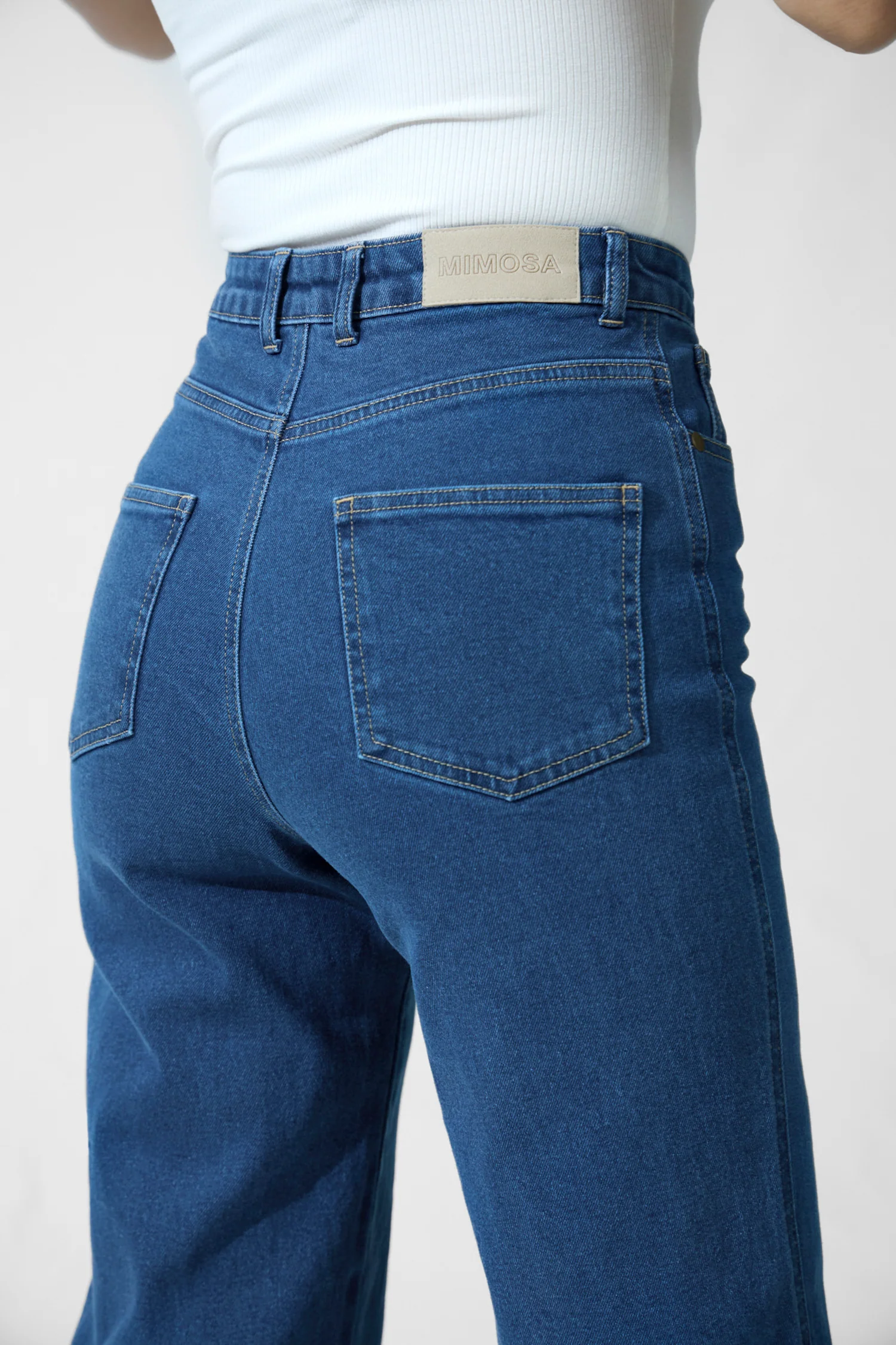 High Waist Straight Leg Denim Jean - Image 5