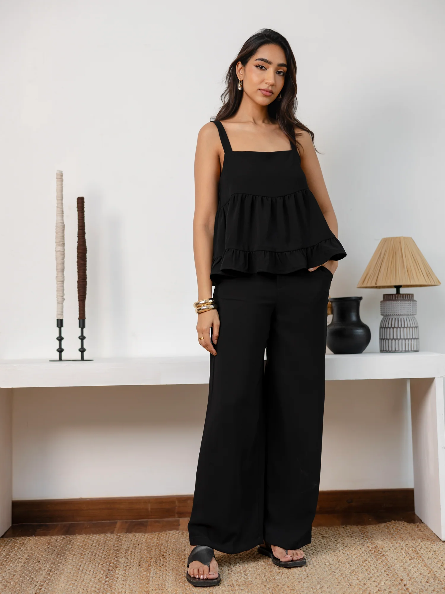 High Waist Straight Leg Pant