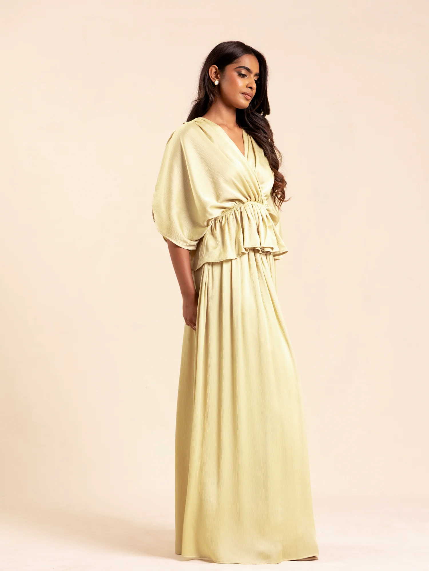 High Waisted Flared Satin Maxi Skirt - Image 3