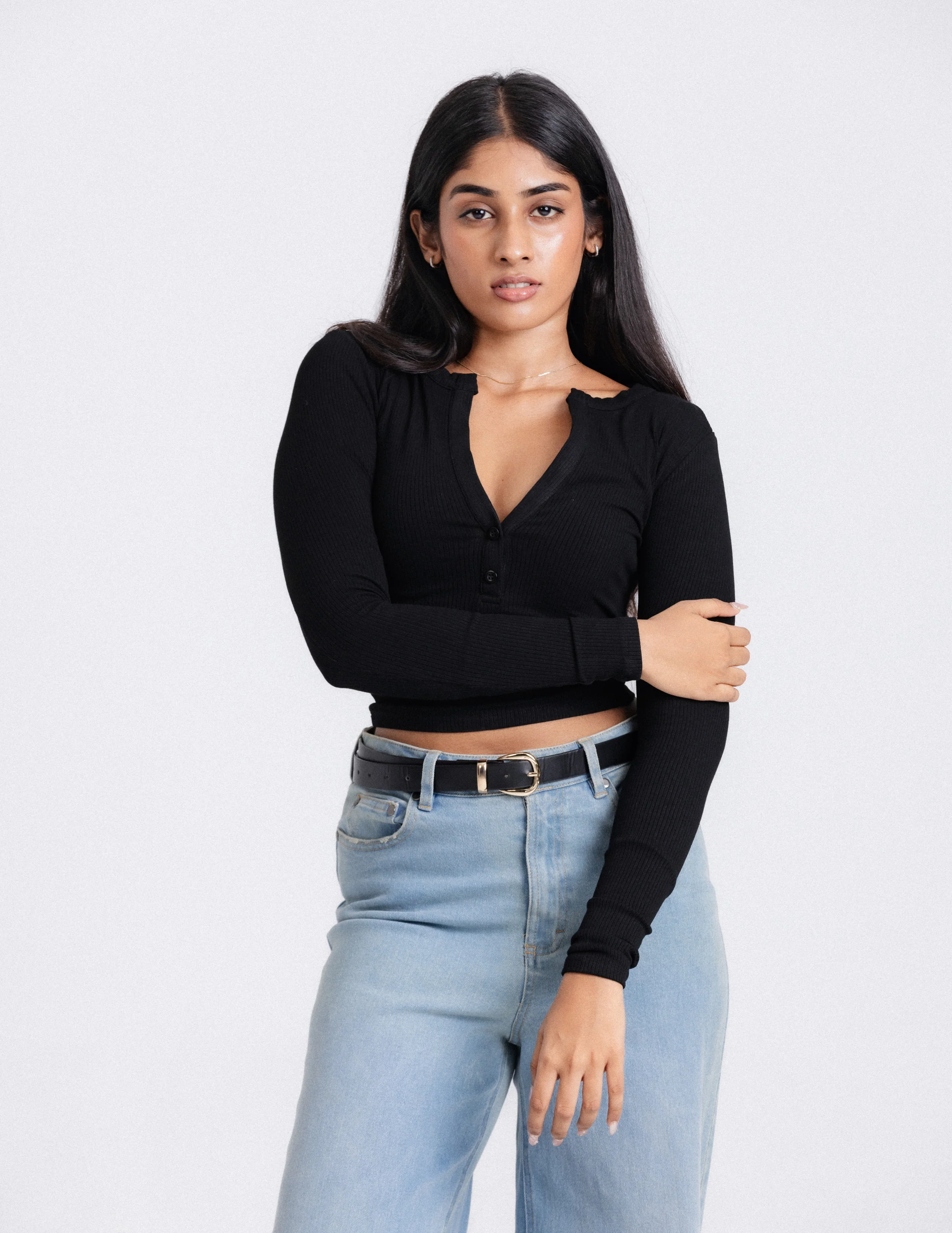 Ivy Long Sleeved Fitted Top