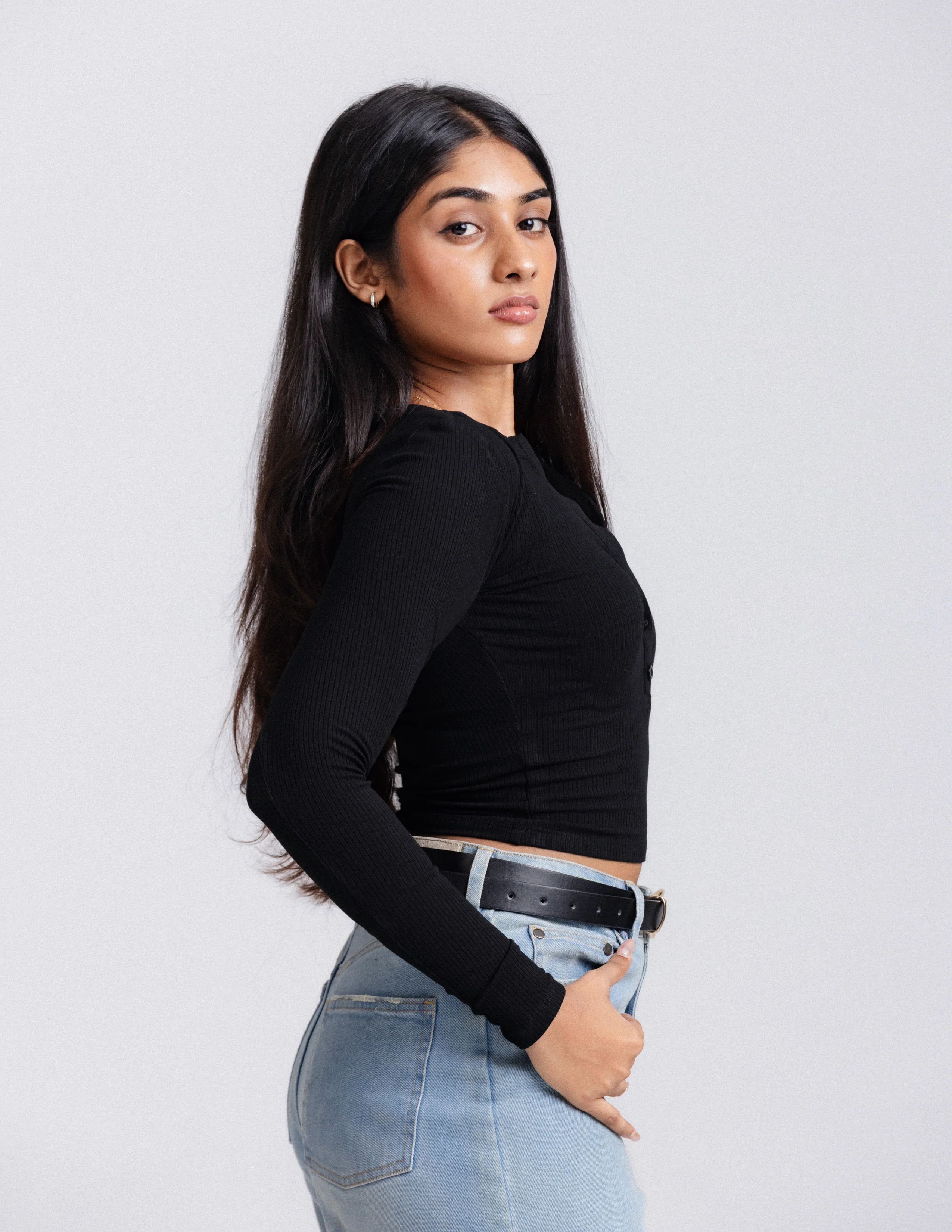 Ivy Long Sleeved Fitted Top - Image 3