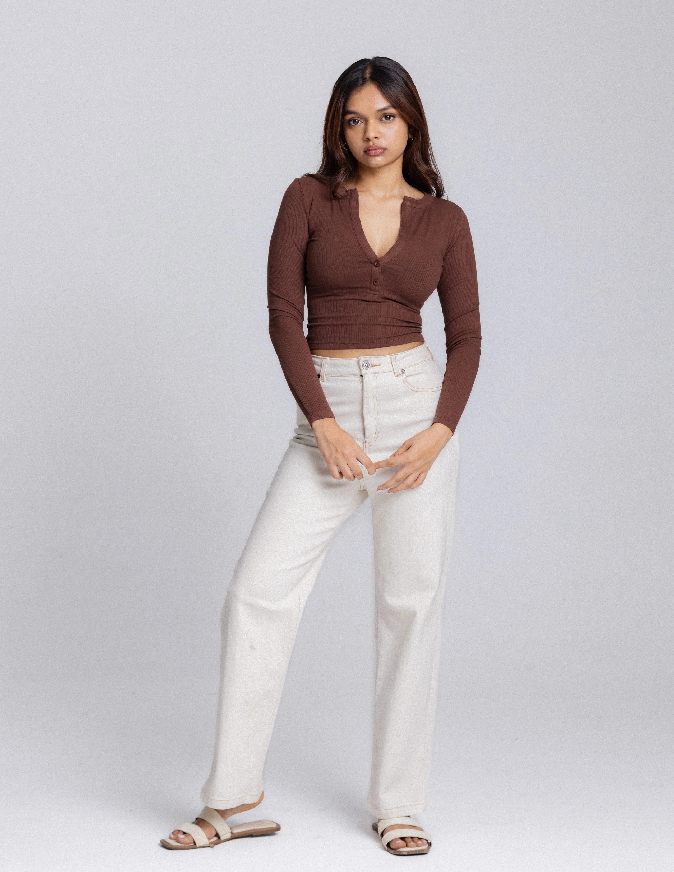 Ivy Long Sleeved Fitted Top - Image 4