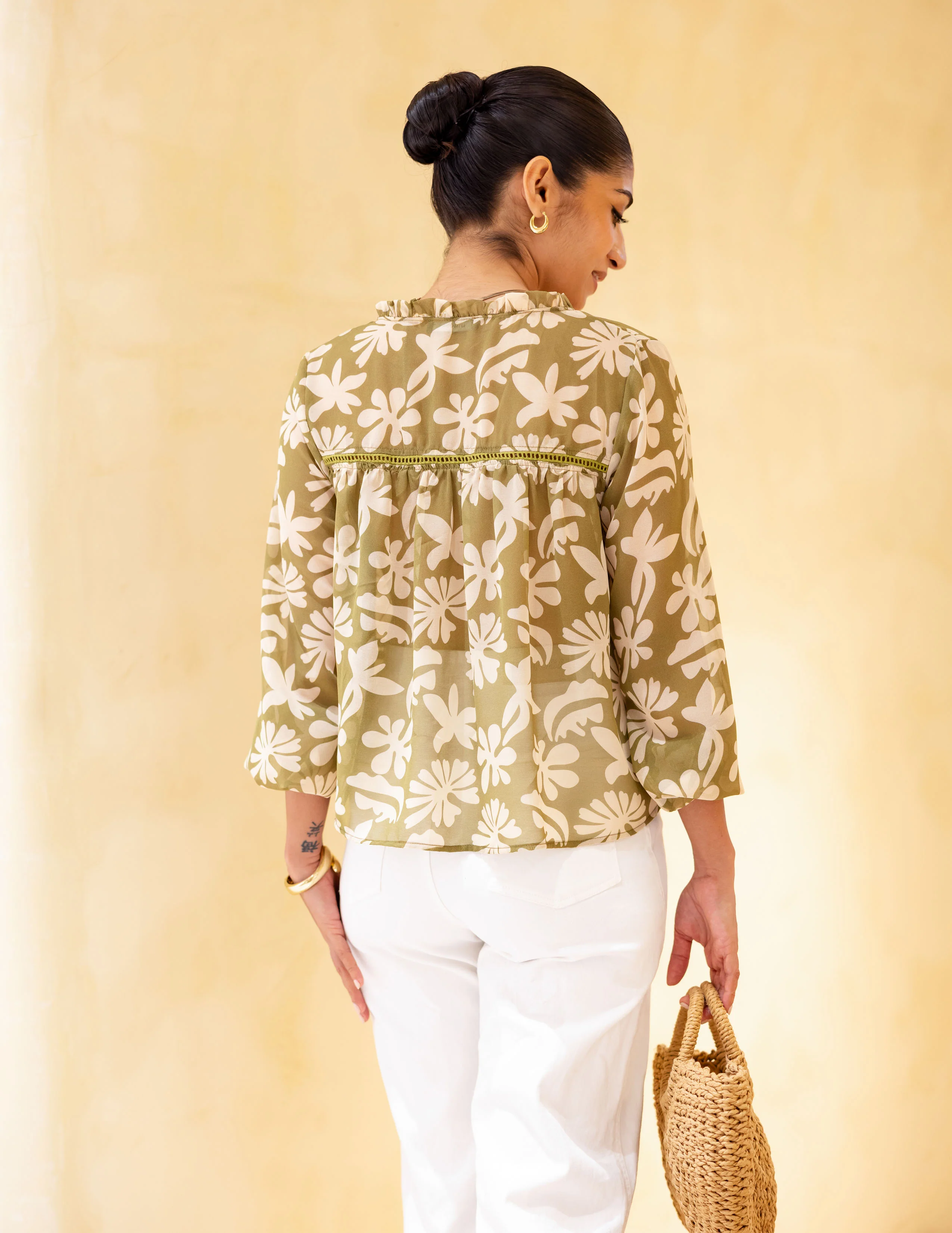 Lace Detail Loose Fit Top - Image 3