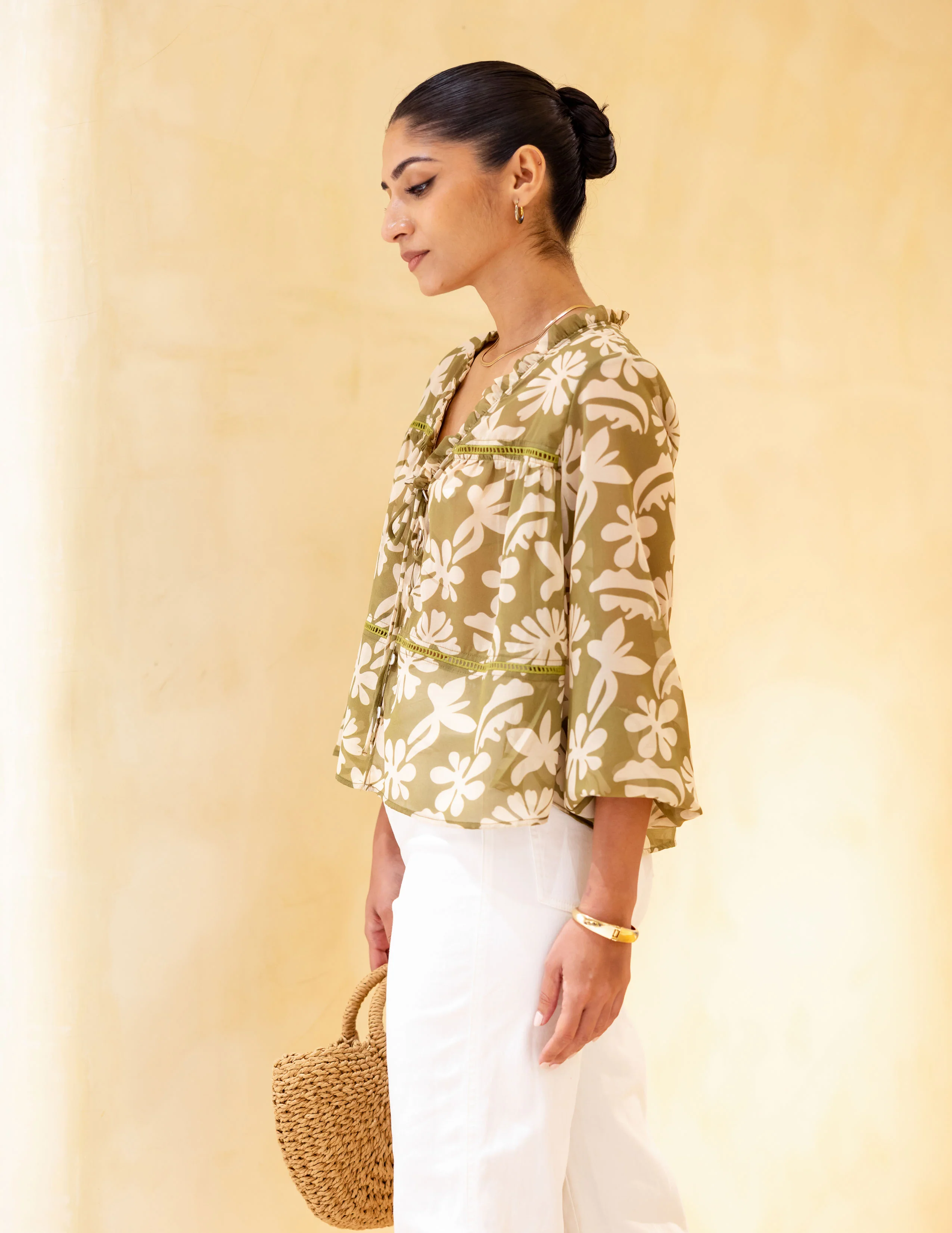 Lace Detail Loose Fit Top - Image 4