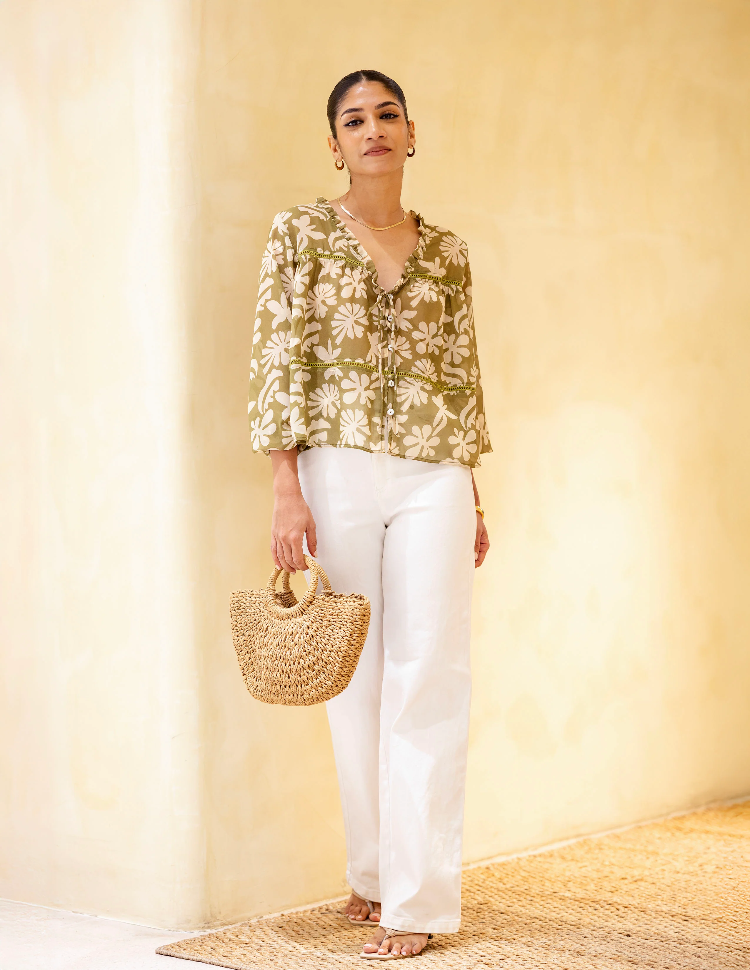 Lace Detail Loose Fit Top - Image 5
