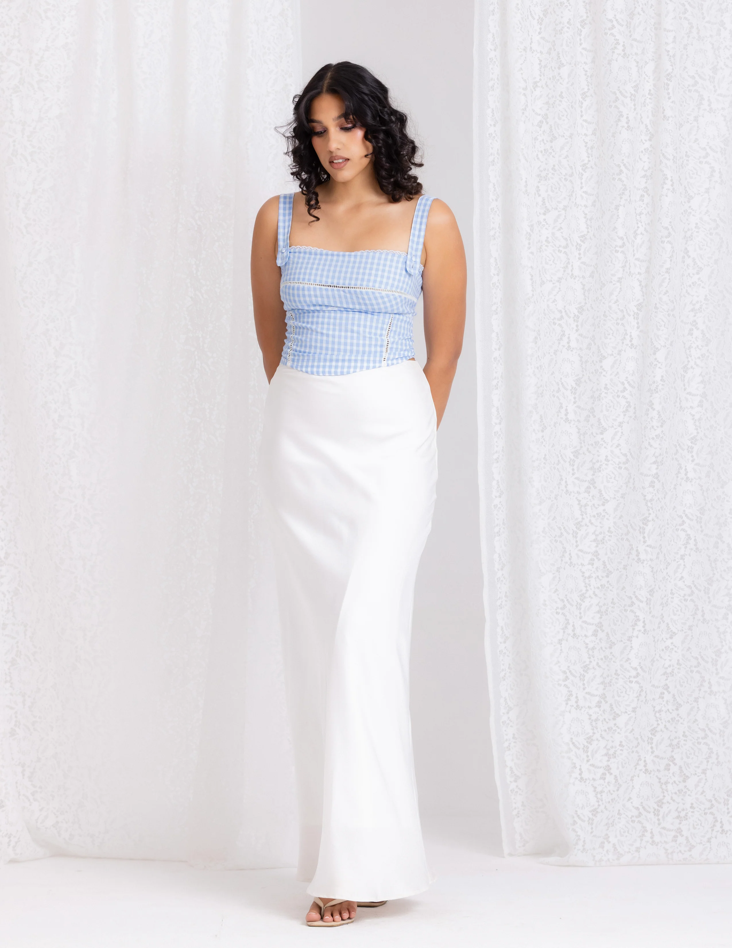 Lace Detailed Corset Top - Image 4