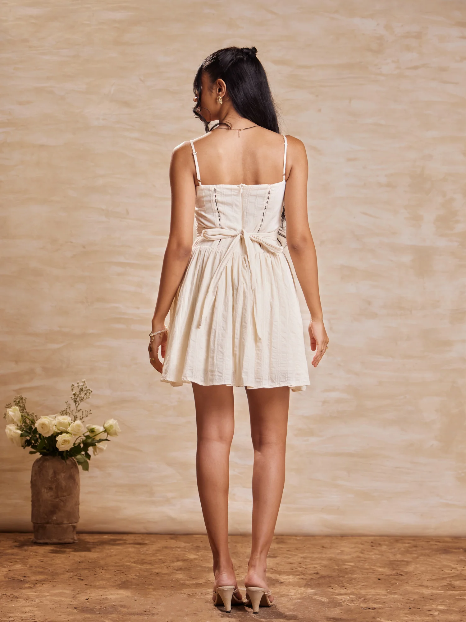 Ladder Lace Detailed Mini Dress - Image 2