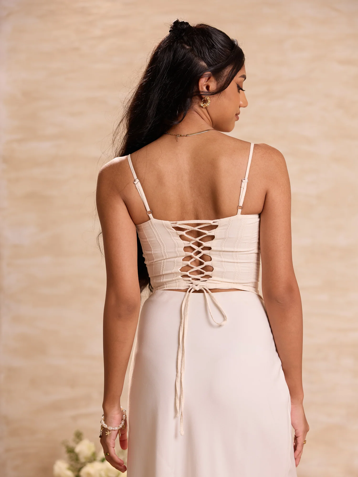 Ladder Lace Detailed Sleeveless Top - Image 3