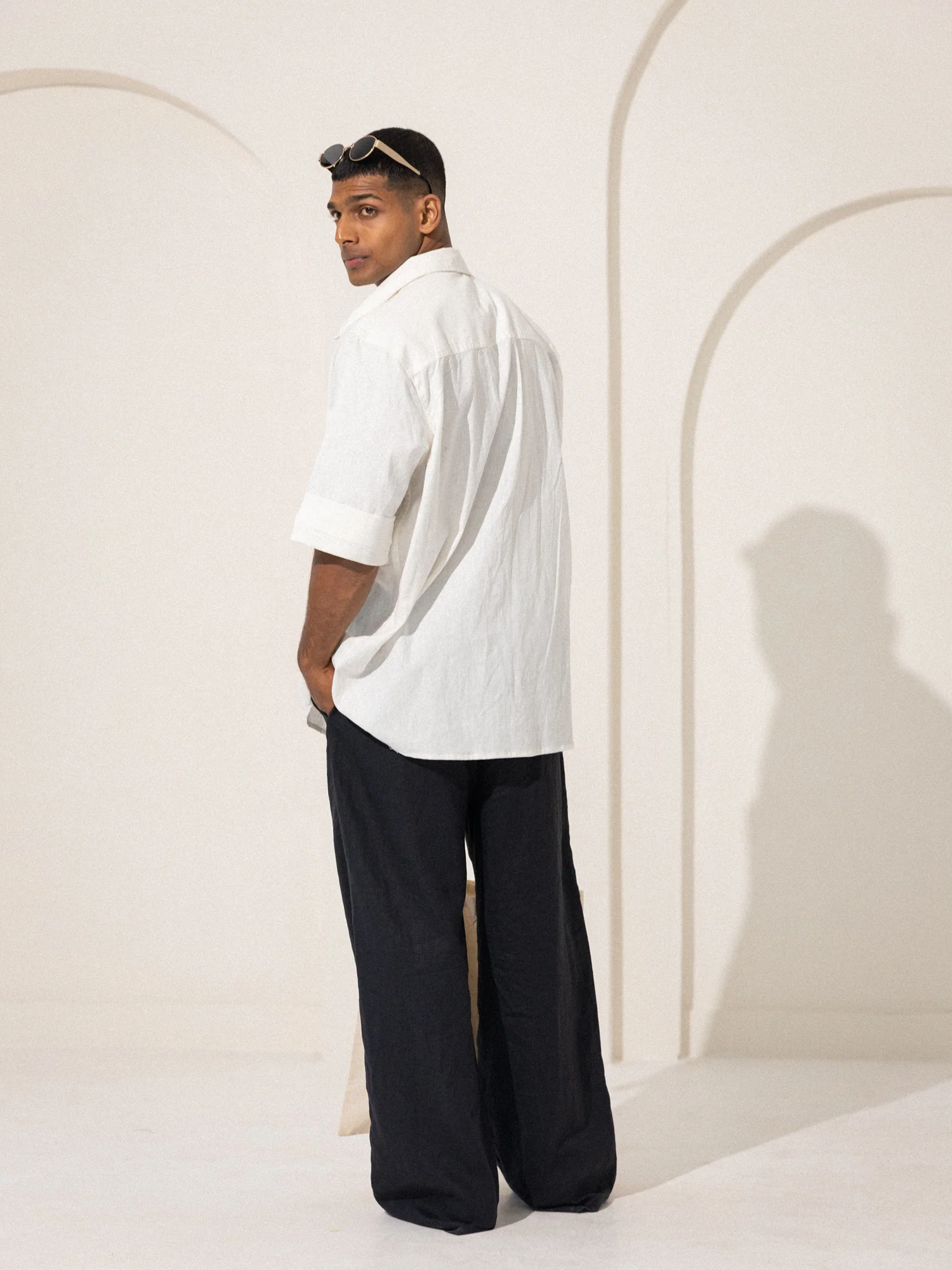 Large cuff fold detail shirt - Image 3