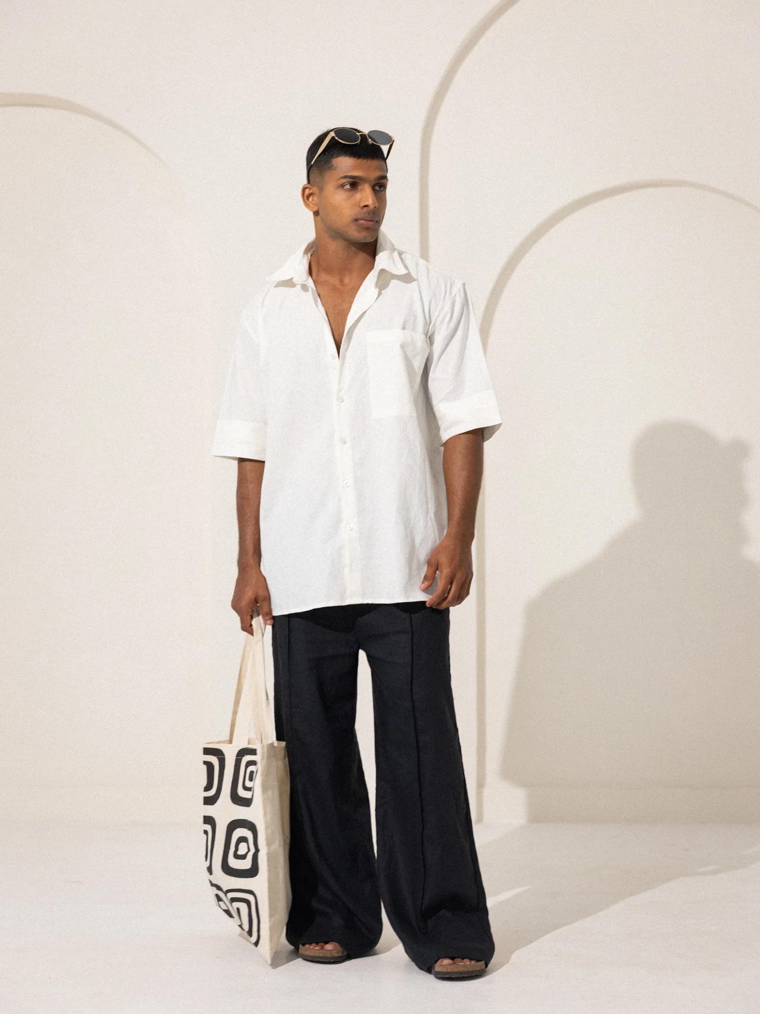 Large cuff fold detail shirt - Image 5