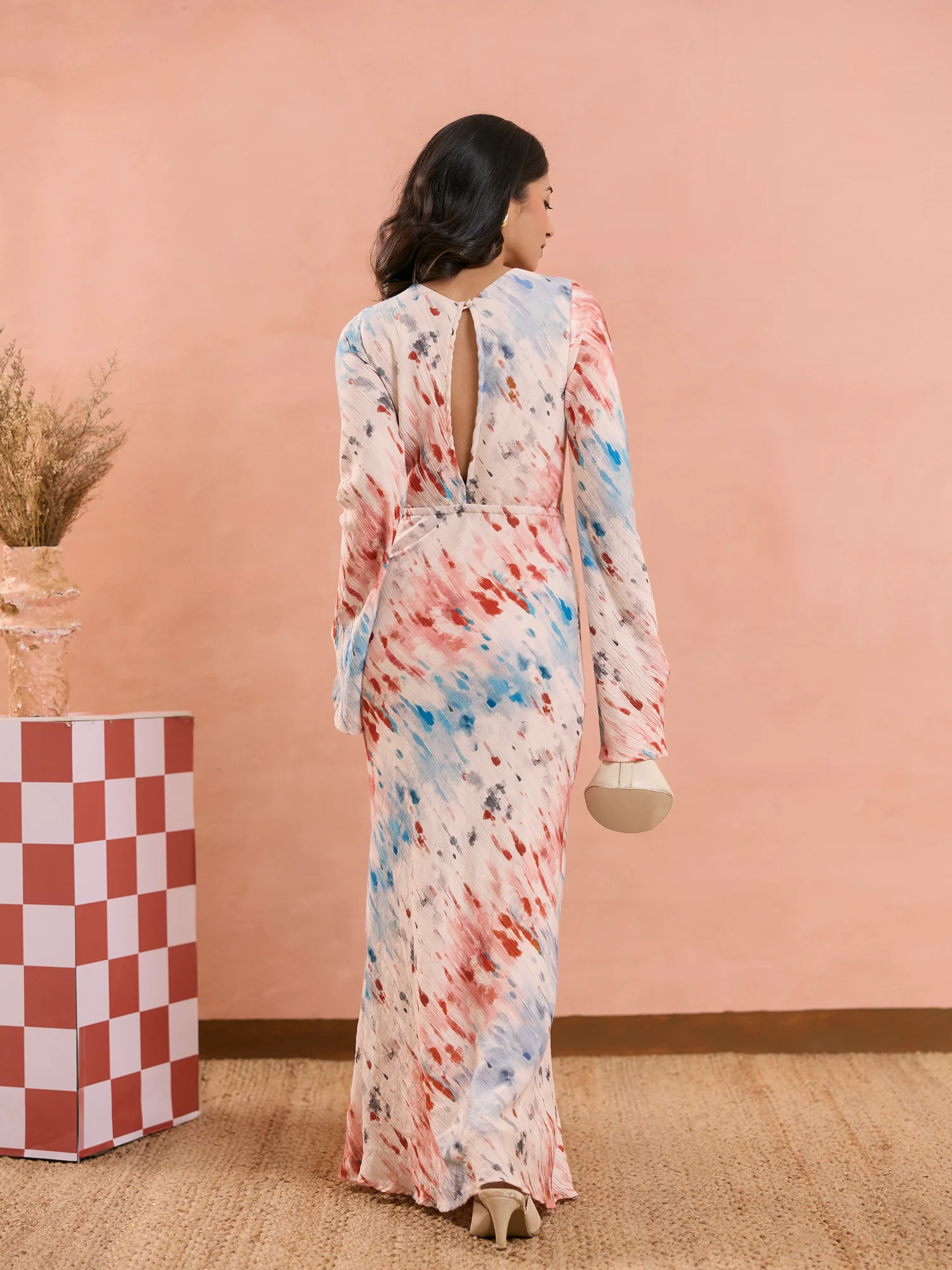 Long Sleeve Bias Maxi Dress - Image 3