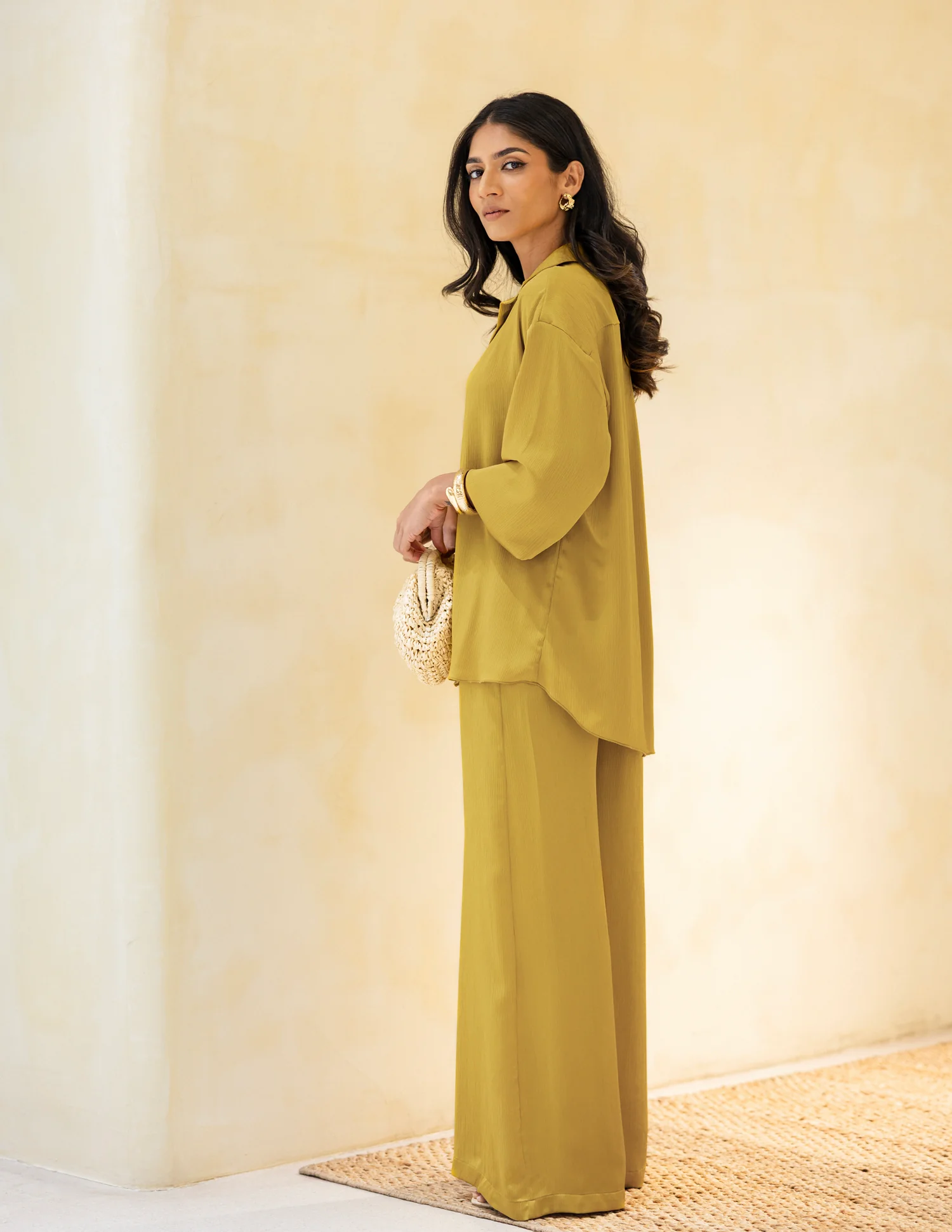 Longsleeved Oversized Satin Shirt - Image 4