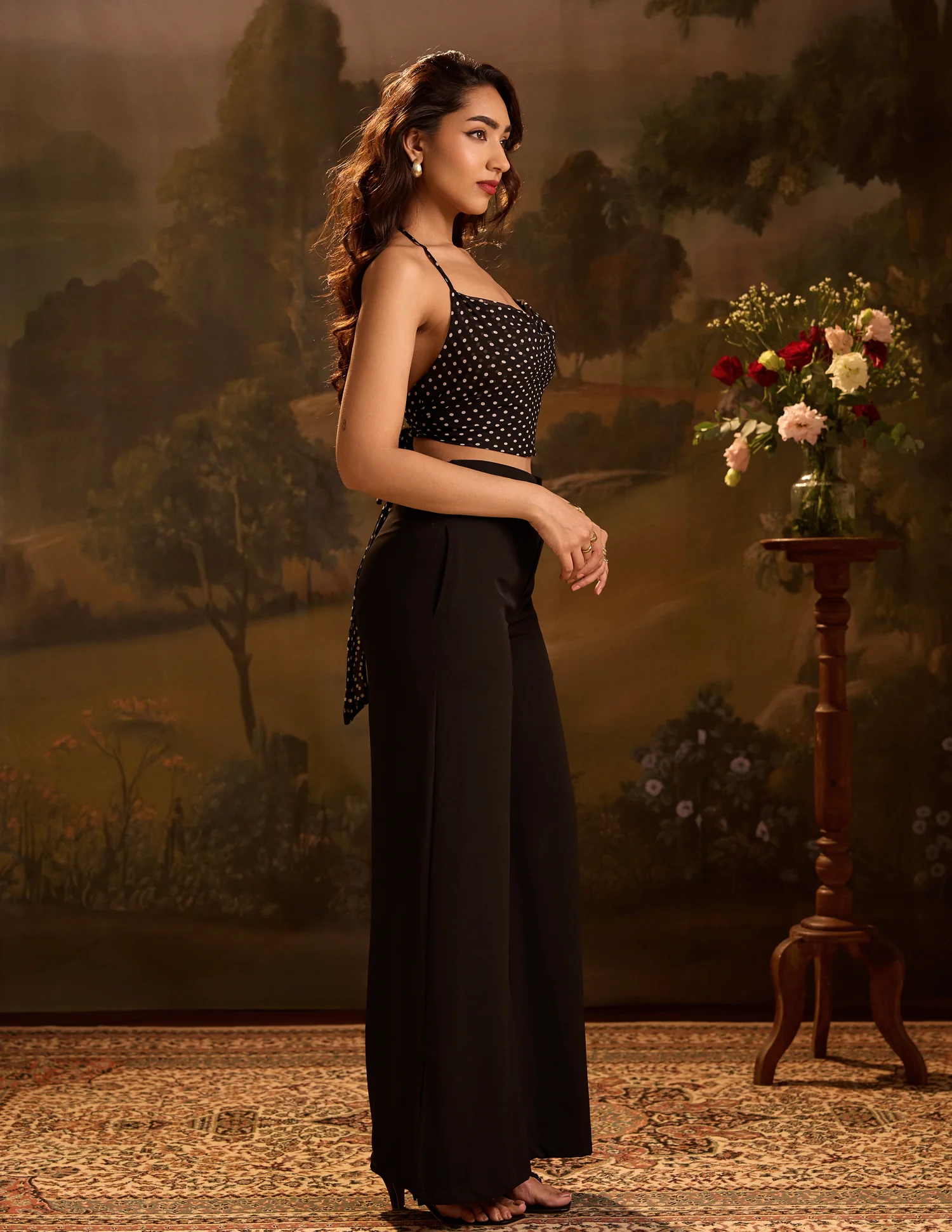 Mid Waist Wide Leg Pant - Image 3