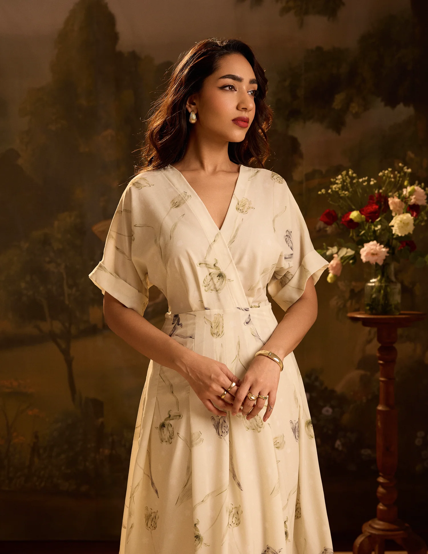 Mock Wrap Detail Maxi Dress - Image 2