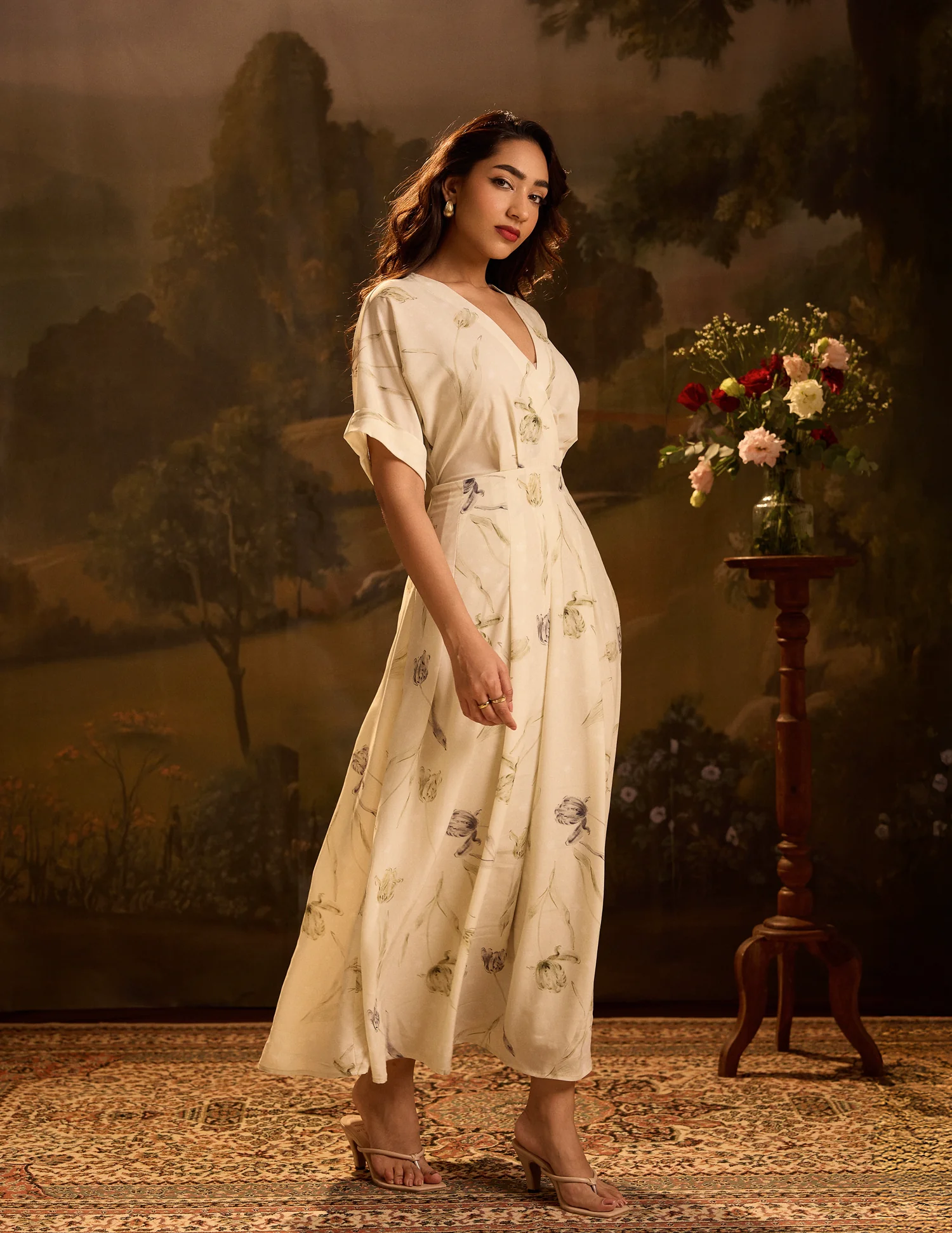 Mock Wrap Detail Maxi Dress - Image 4