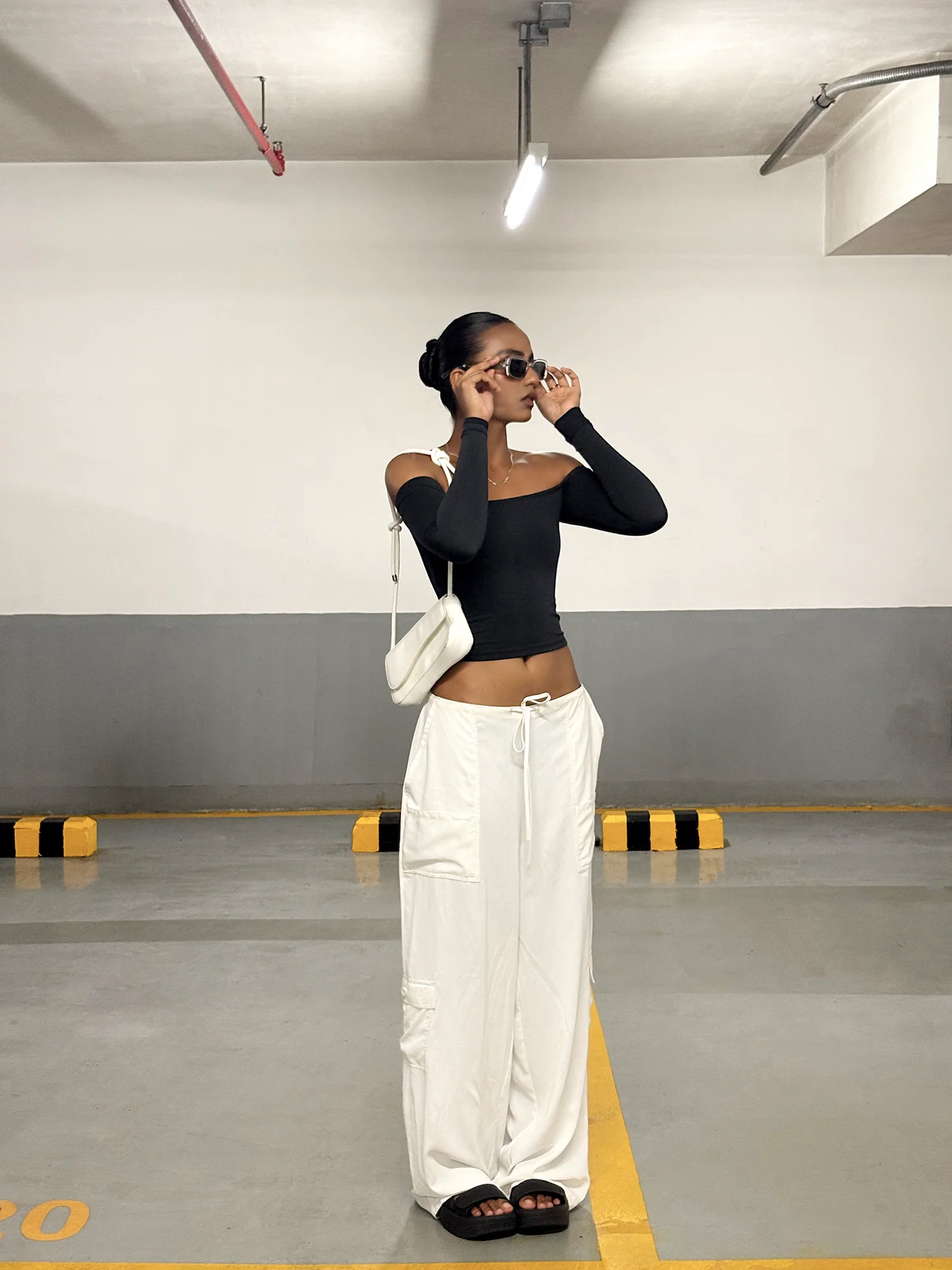Off Shoulder Long Sleeved Top - Image 3