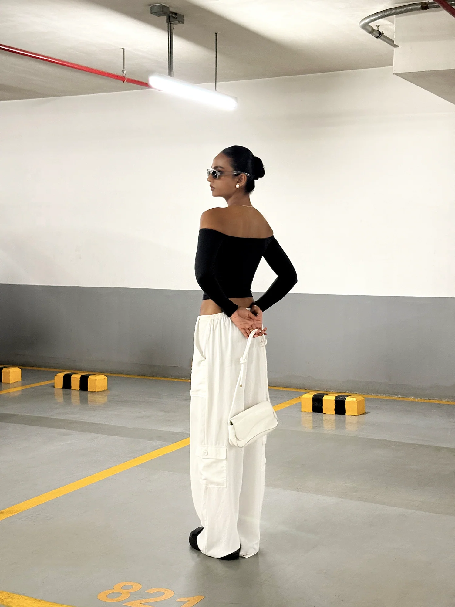 Off Shoulder Long Sleeved Top - Image 5