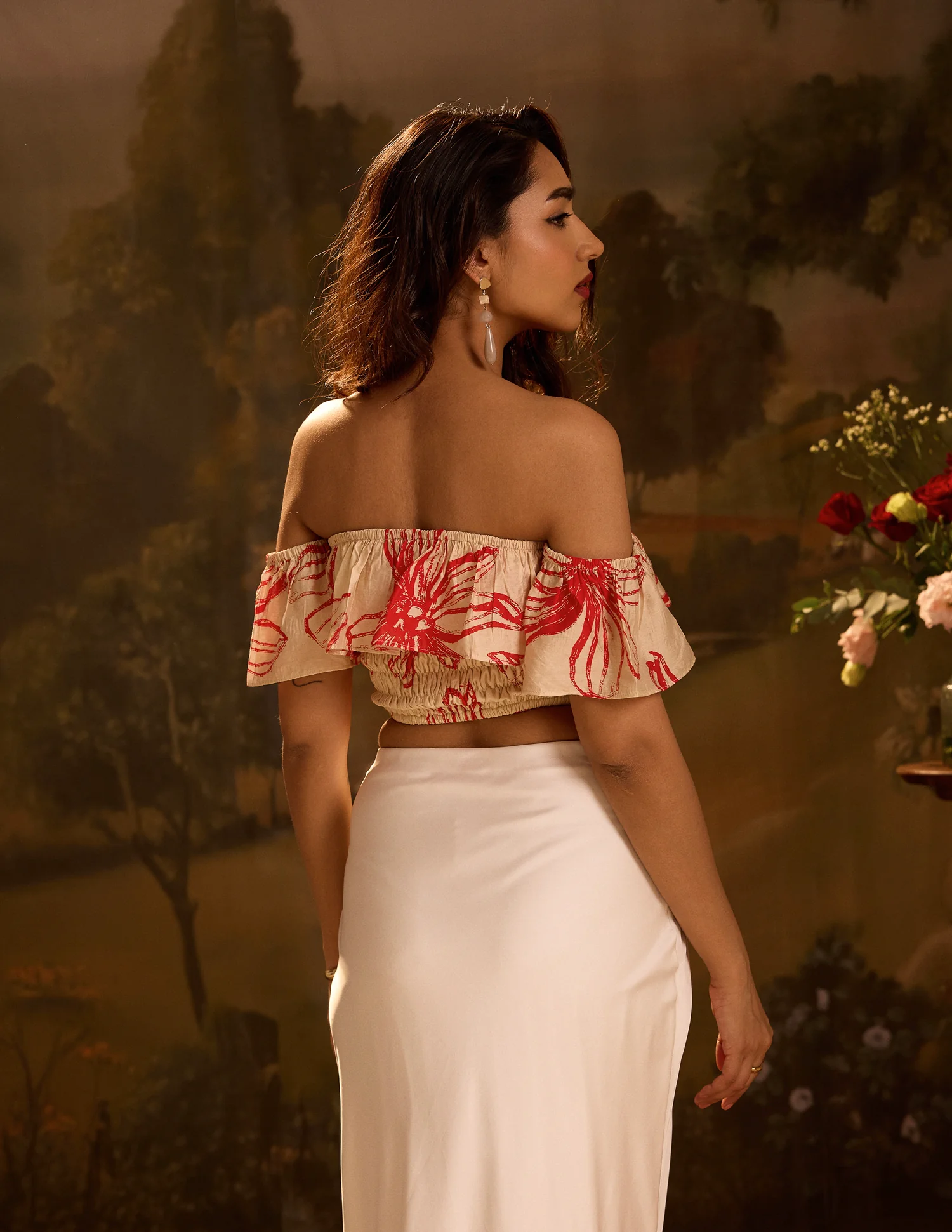 Off Shoulder Smocking Top - Image 3