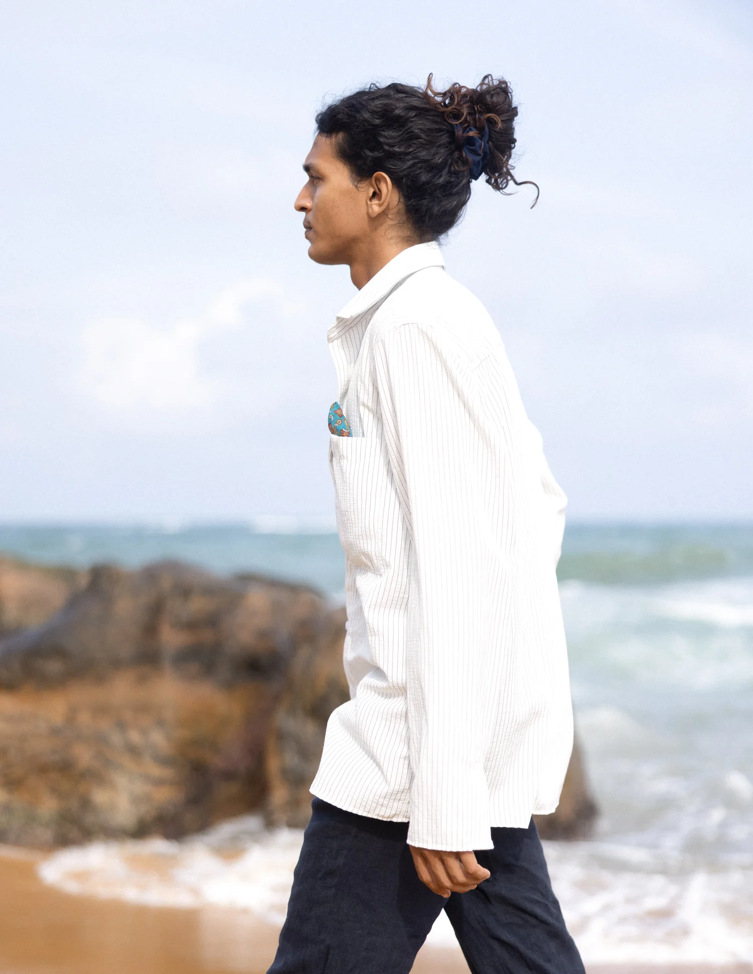 On fold placket & hidden placket detail shirt - Image 4